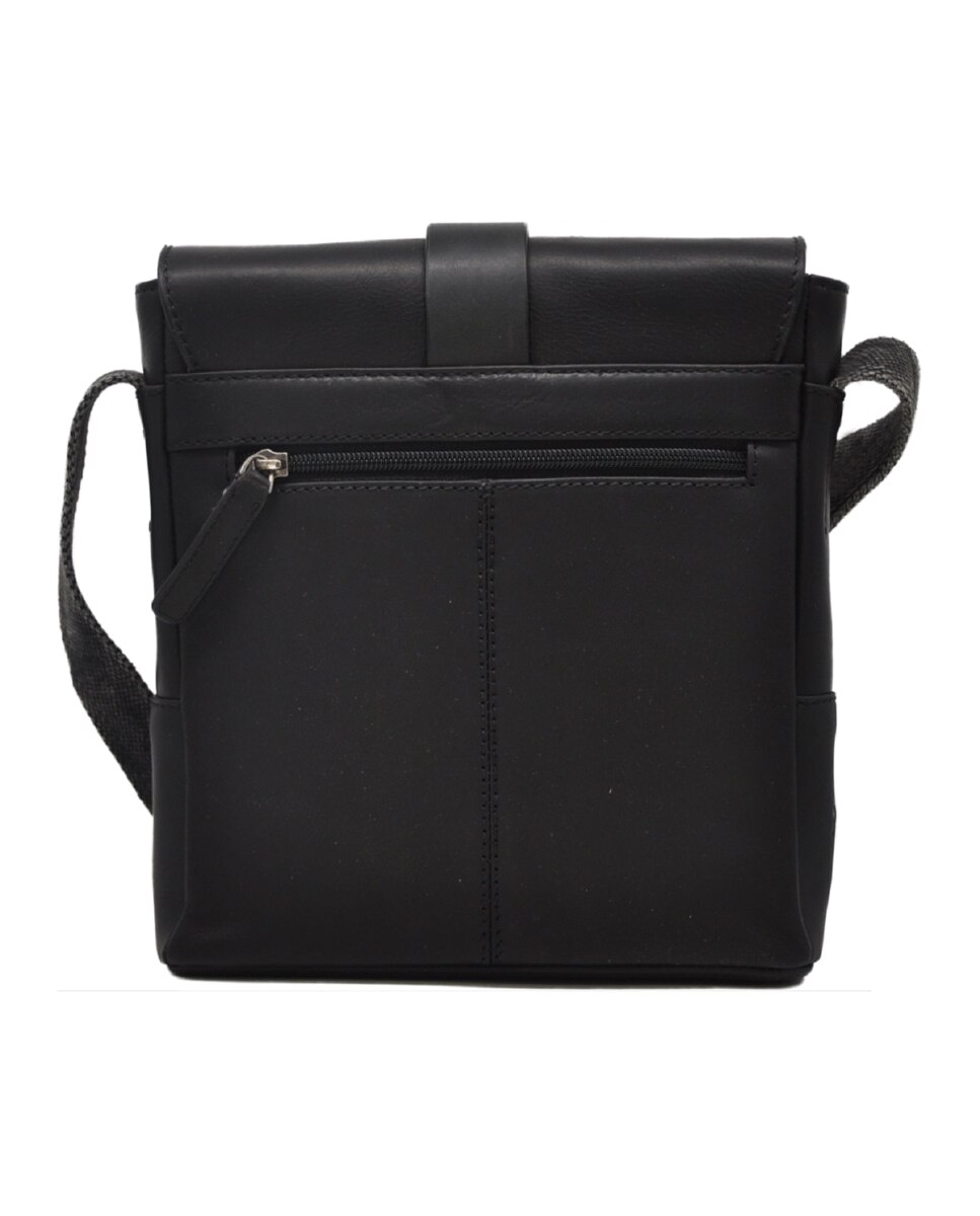 Mala Tiracolo MARRAKESH em pele de bovino ensebada com efeito "pull-up" em Preto Preto-3