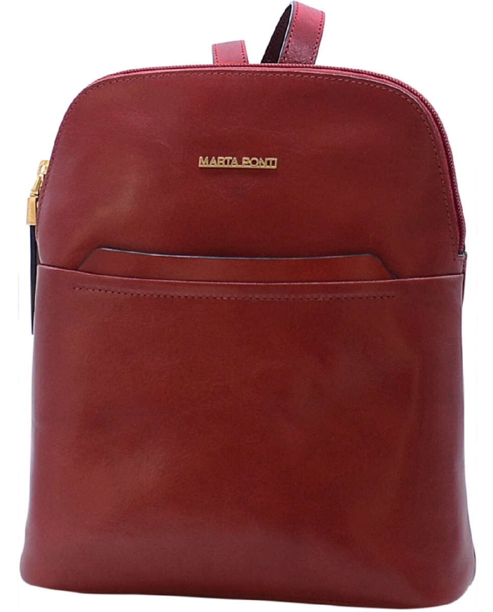 Mochila de Senhora TROPICAL em pele de bovino com curtimenta vegetal de origem italiana em Vermelho Vermelho-1