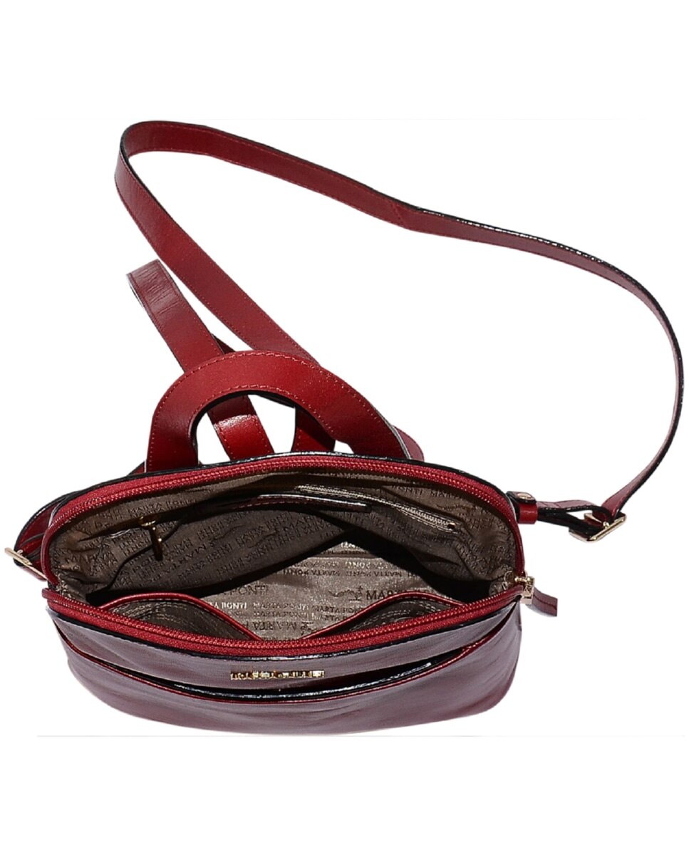 Mochila de Senhora TROPICAL em pele de bovino com curtimenta vegetal de origem italiana em Vermelho Vermelho-4