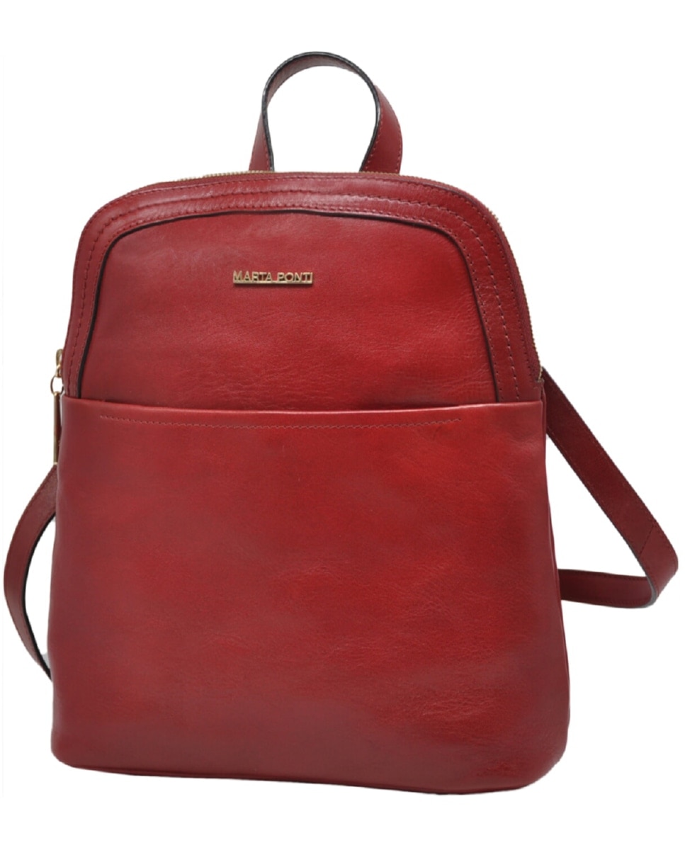 Mochila de Senhora ARIZONA em pele de bovino com curtimenta vegetal de origem italiana em Vermelho Vermelho-2