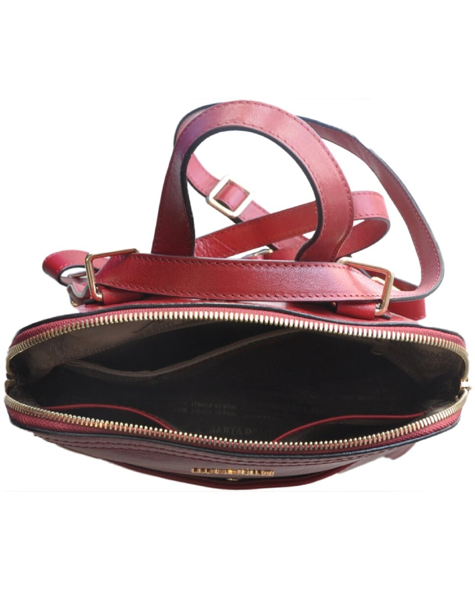 Mochila de Senhora ARIZONA em pele de bovino com curtimenta vegetal de origem italiana em Vermelho Vermelho-4