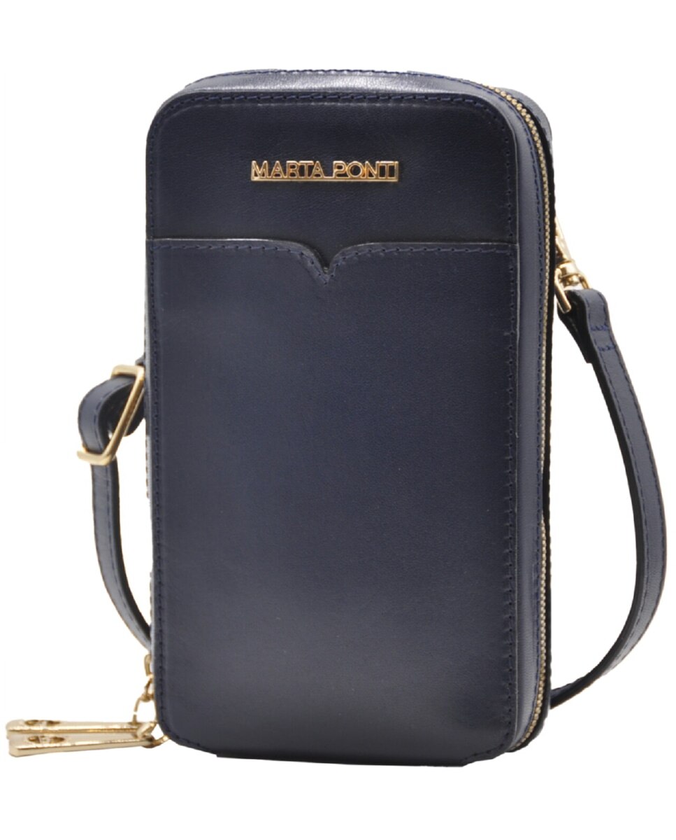 Imagem 0 de Mala Tiracolo ARIZONA em pele de bovino com curtimenta vegetal de origem italiana em Azul