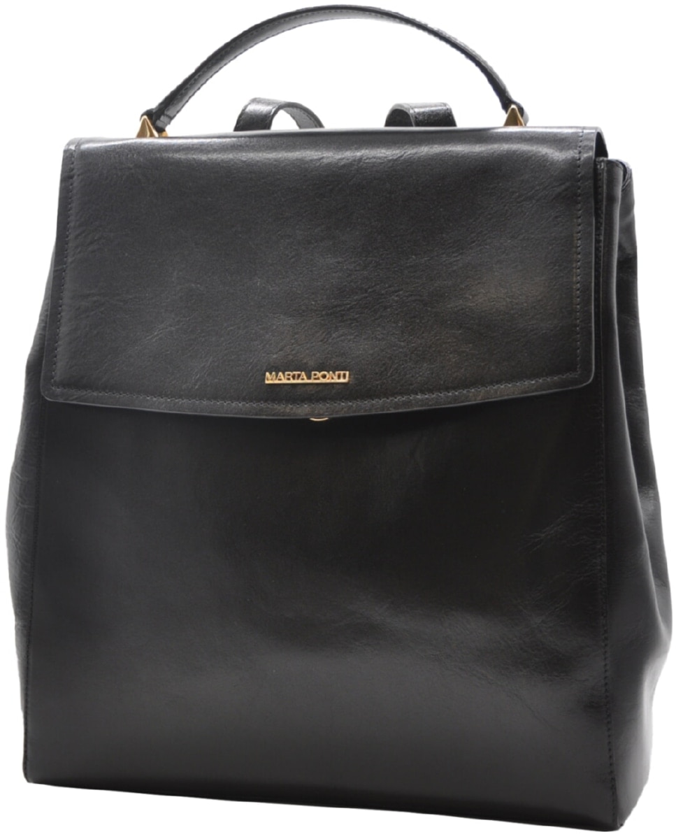 Imagem 0 de Mochila de Senhora ARIZONA em pele de bovino com curtimenta vegetal de origem italiana em Preto