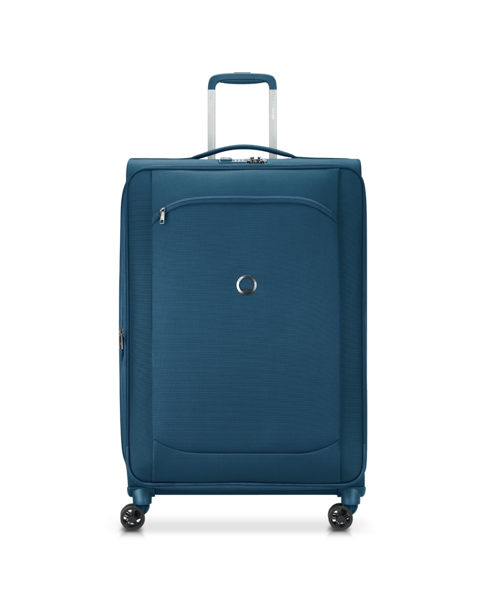 Bagagem de Porão Grande em Azul Claro 77 cm Reciclada Expansível Check-in Suitcase DELSEY Montmartre 2.0 Azul-3