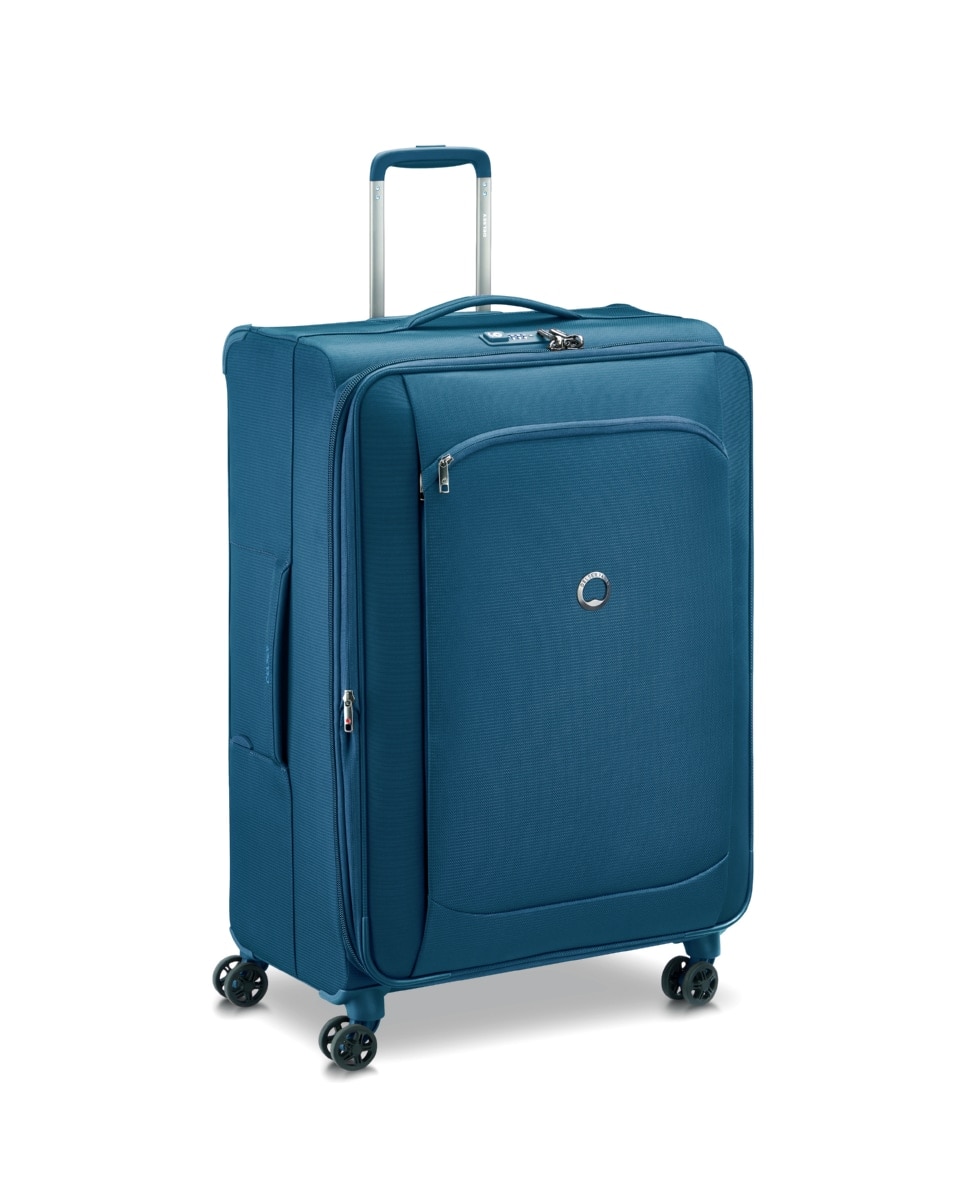 Bagagem de Porão Grande em Azul Claro 77 cm Reciclada Expansível Check-in Suitcase DELSEY Montmartre 2.0 Azul-4