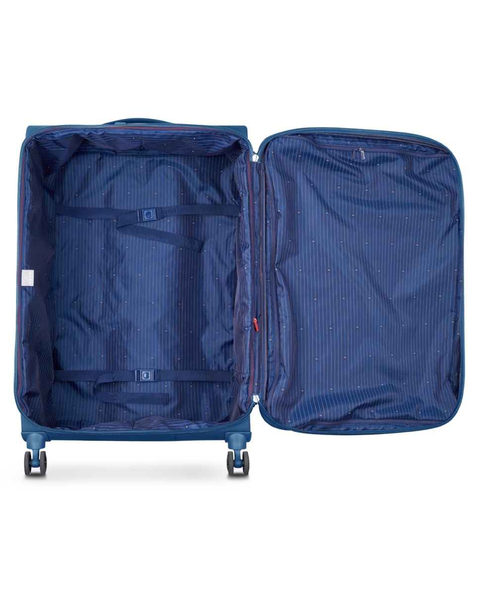 Bagagem de Porão Grande em Azul Claro 77 cm Reciclada Expansível Check-in Suitcase DELSEY Montmartre 2.0 Azul-6