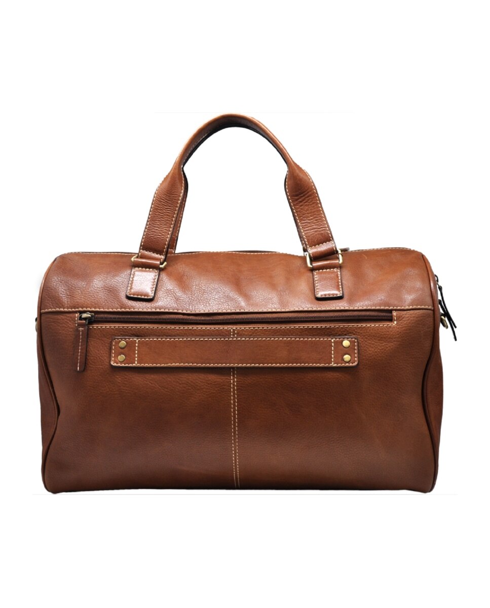 Saco de Viagem em Pele Genuína MP LEGENDARY C240002 em Camel Castanho-3