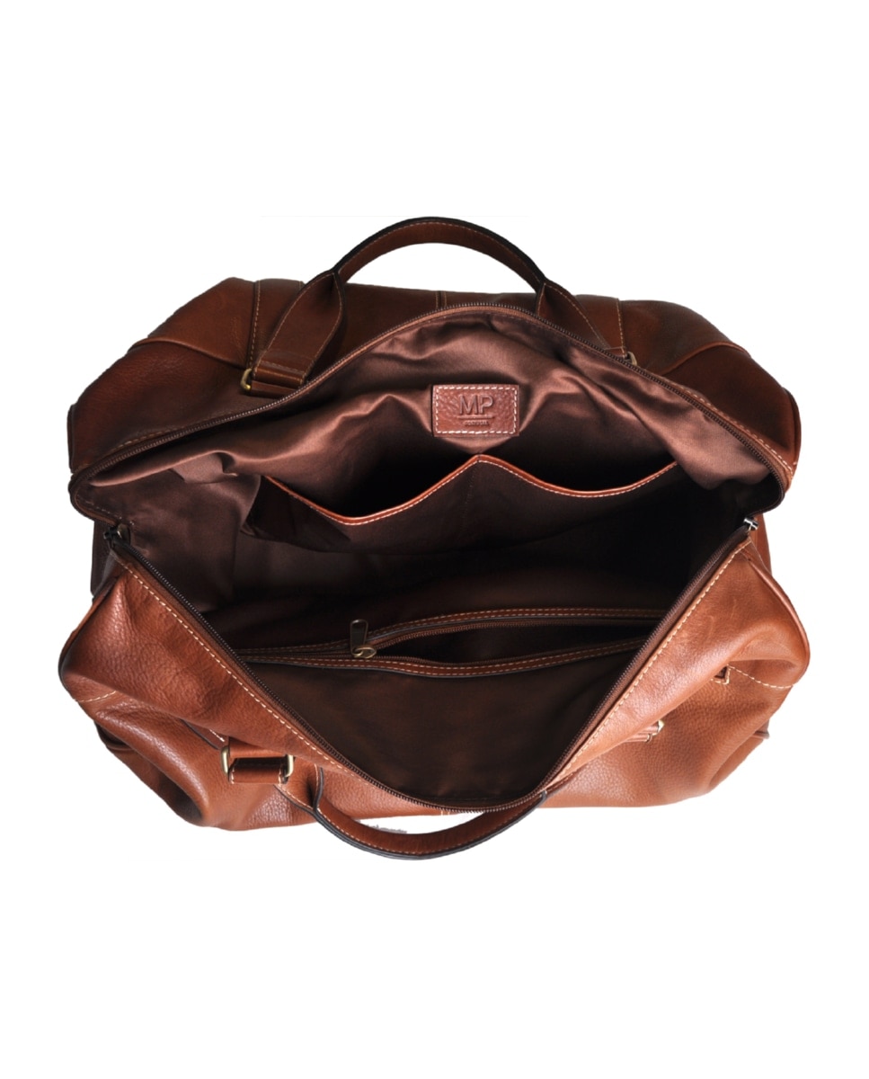 Saco de Viagem em Pele Genuína MP LEGENDARY C240002 em Camel Castanho-4