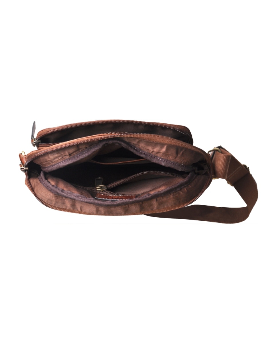 Bolsa Tiracolo em Pele Genuína MP LEGENDARY C240007 em Camel Camel-4