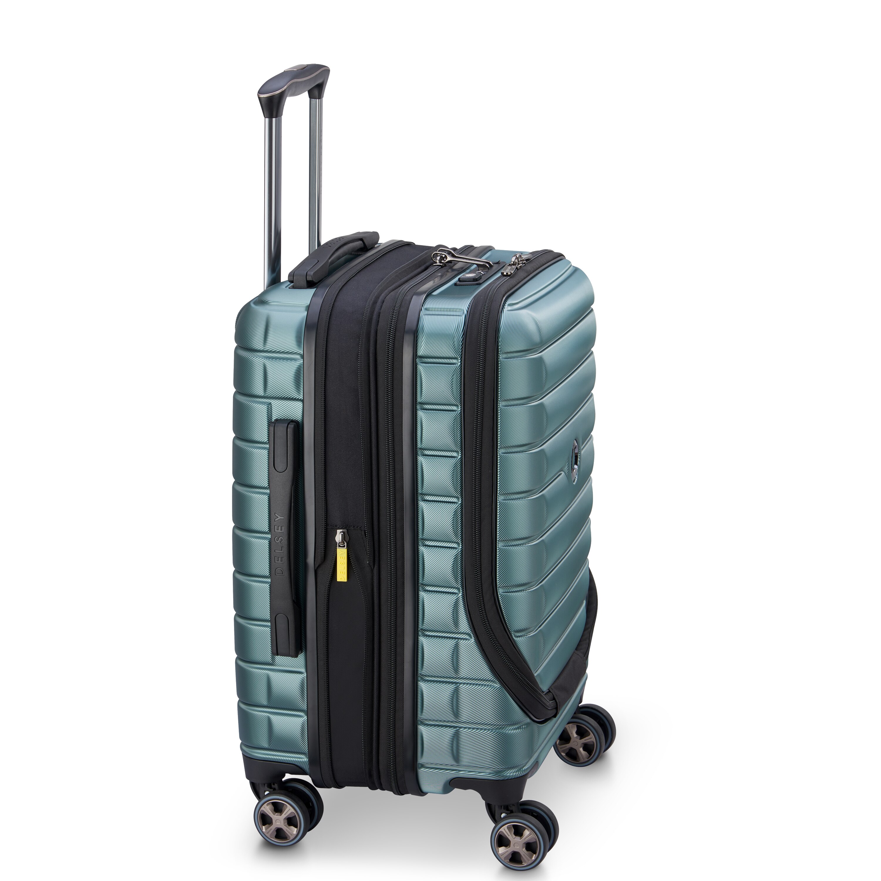 Mala de viagem de cabine profissional expansível com 4 rodas duplas, de 55 cm em Verde Verde-5