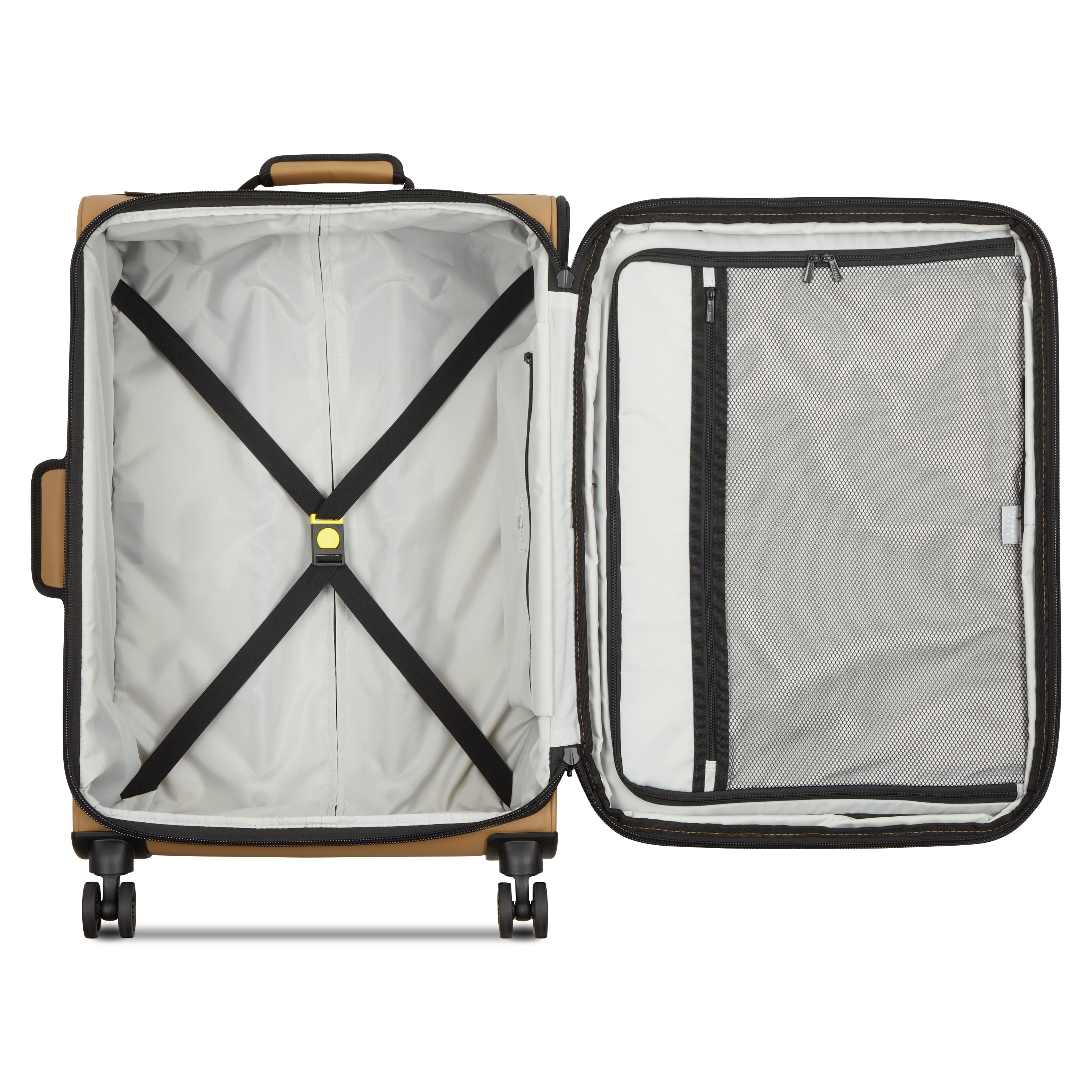 Trolley médio expansível Maubert 2.0 69 cm em Beje Bege-2