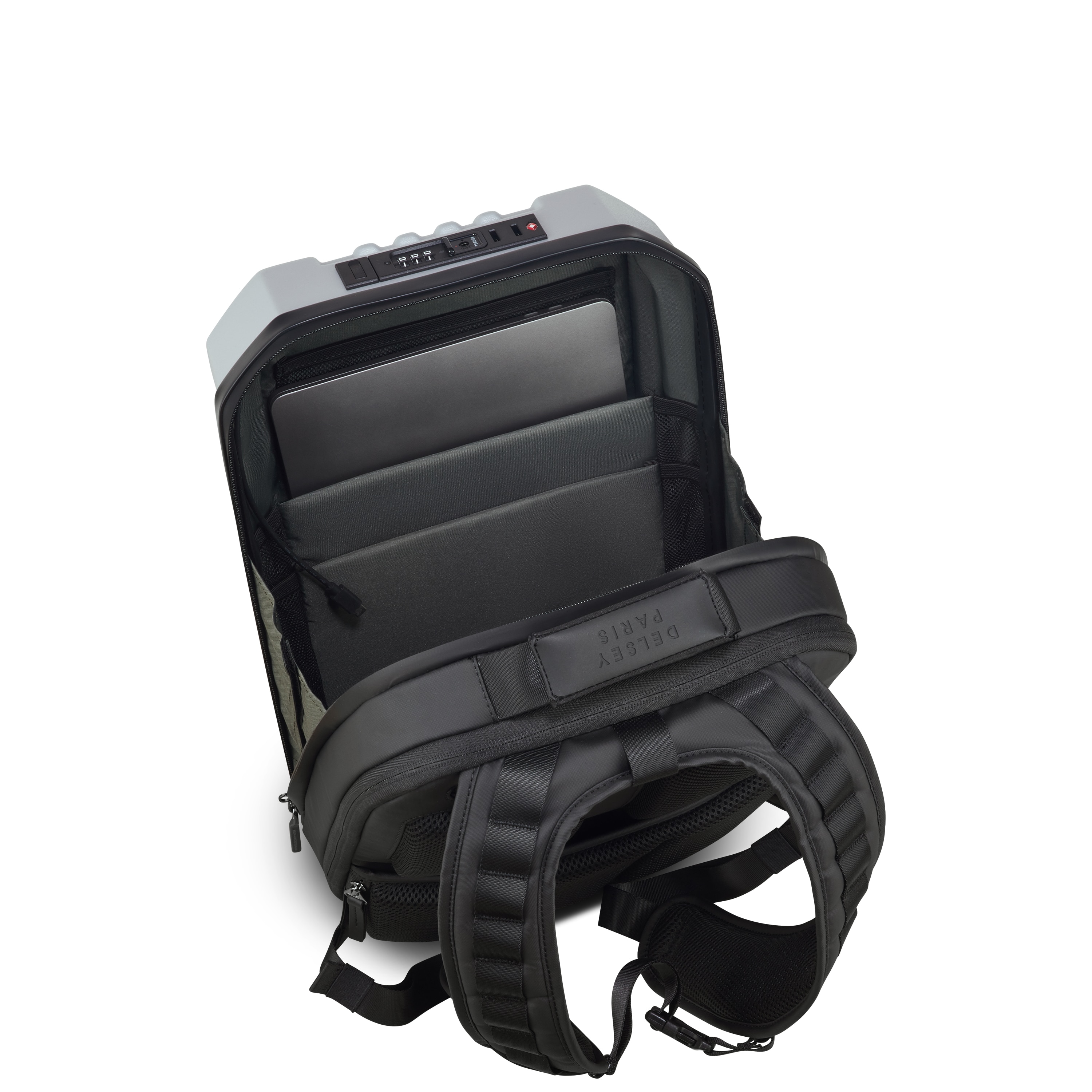 Mochila híbrida expansível Rempart 2.0 em Prateado Prateado-5