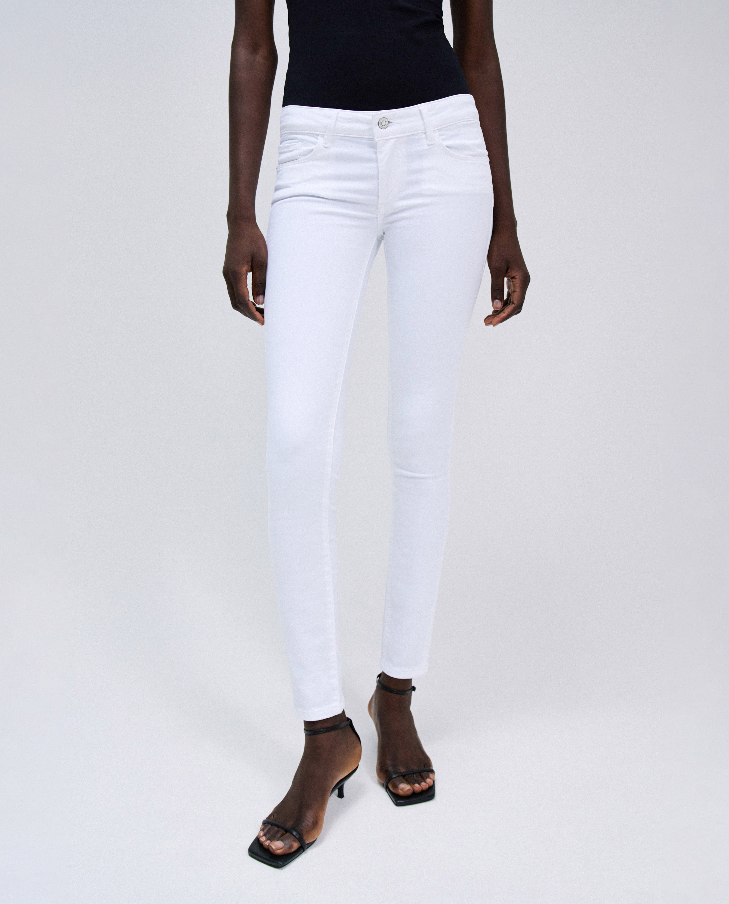 Jeans Skinny Wonder Push Up de Cintura Baixa Branco-1