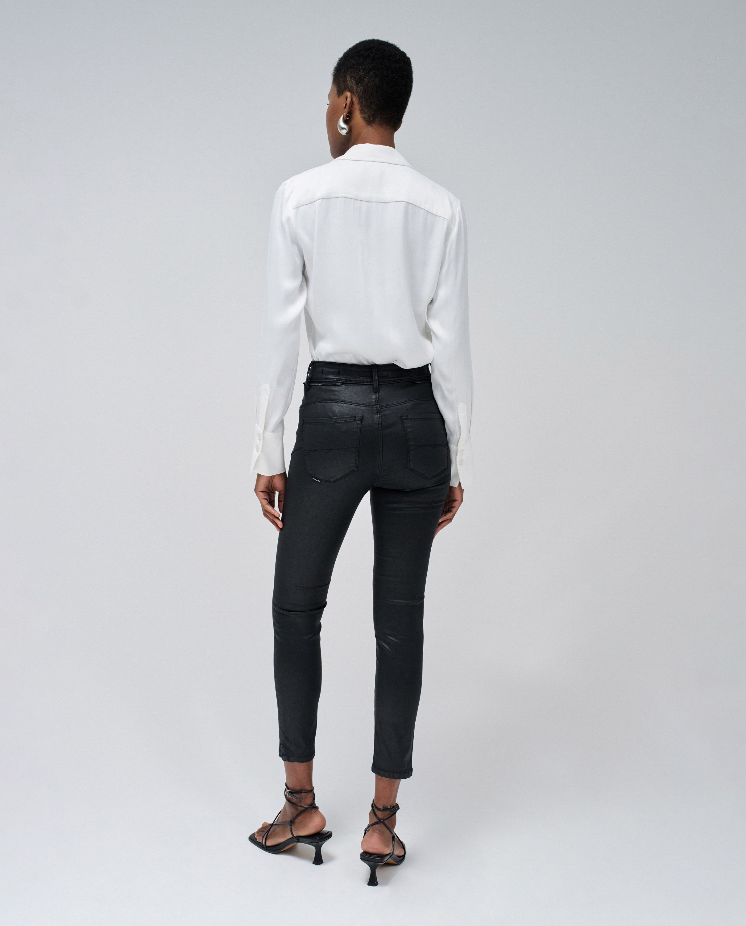 Jeans Faith Push In Cropped Skinny Cinzento-escuro-3