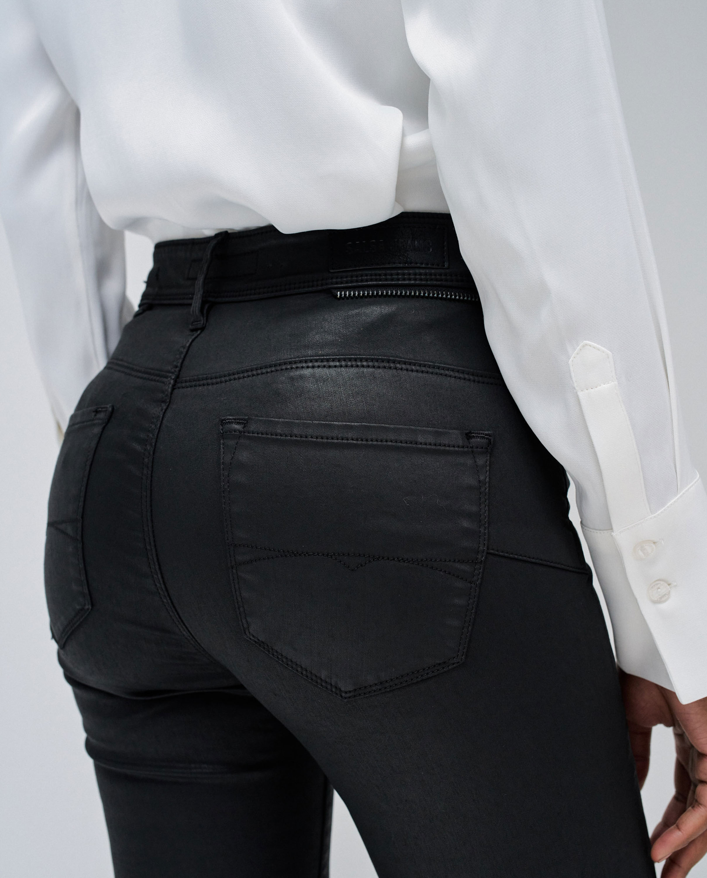 Jeans Faith Push In Cropped Skinny Cinzento-escuro-4