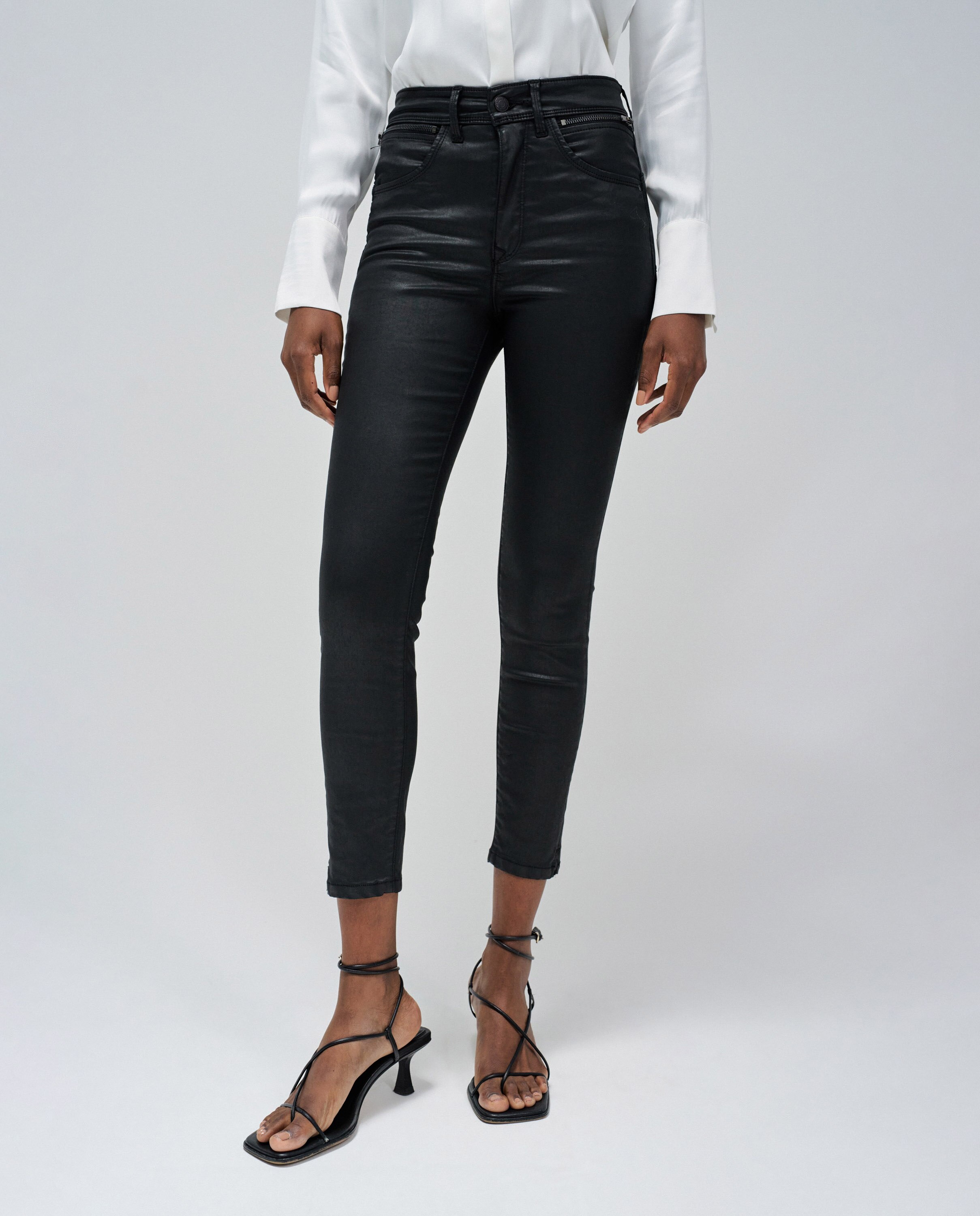 Jeans Faith Push In Cropped Skinny Cinzento-escuro-5