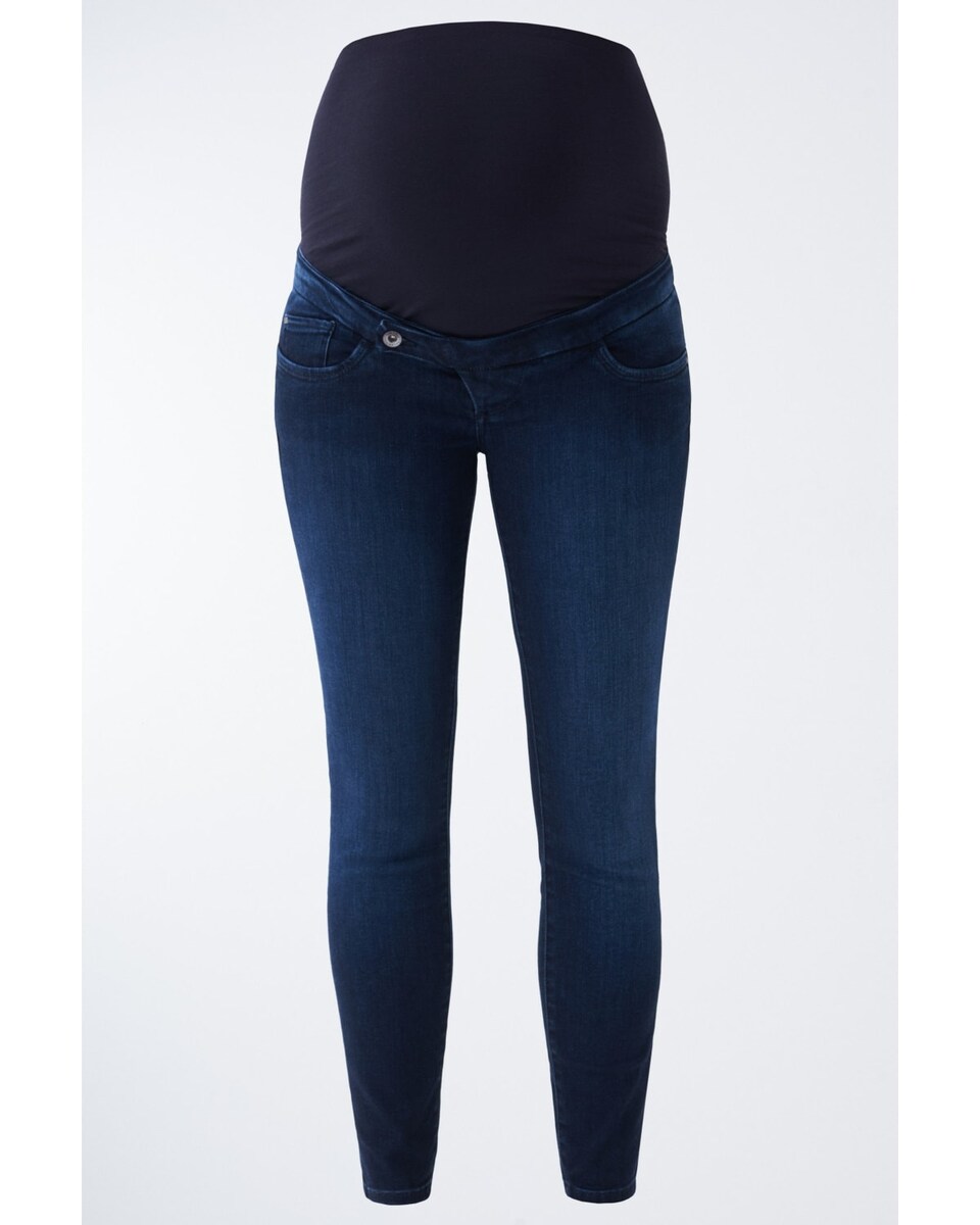 Jeans maternity hope cropped em denim escuro Azul-6