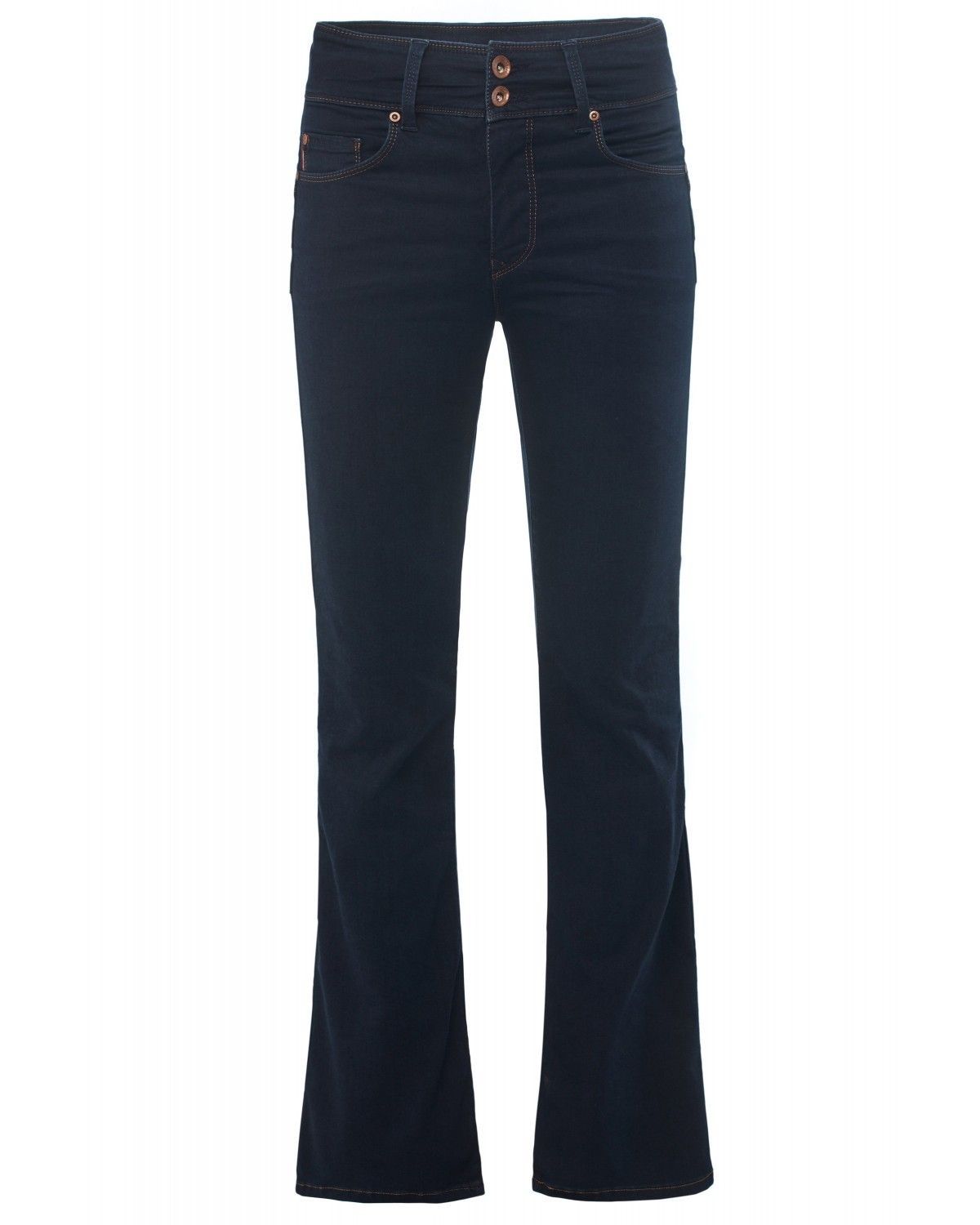 Jeans à Boca de Sino Secret Cintura Alta Push In Azul-6