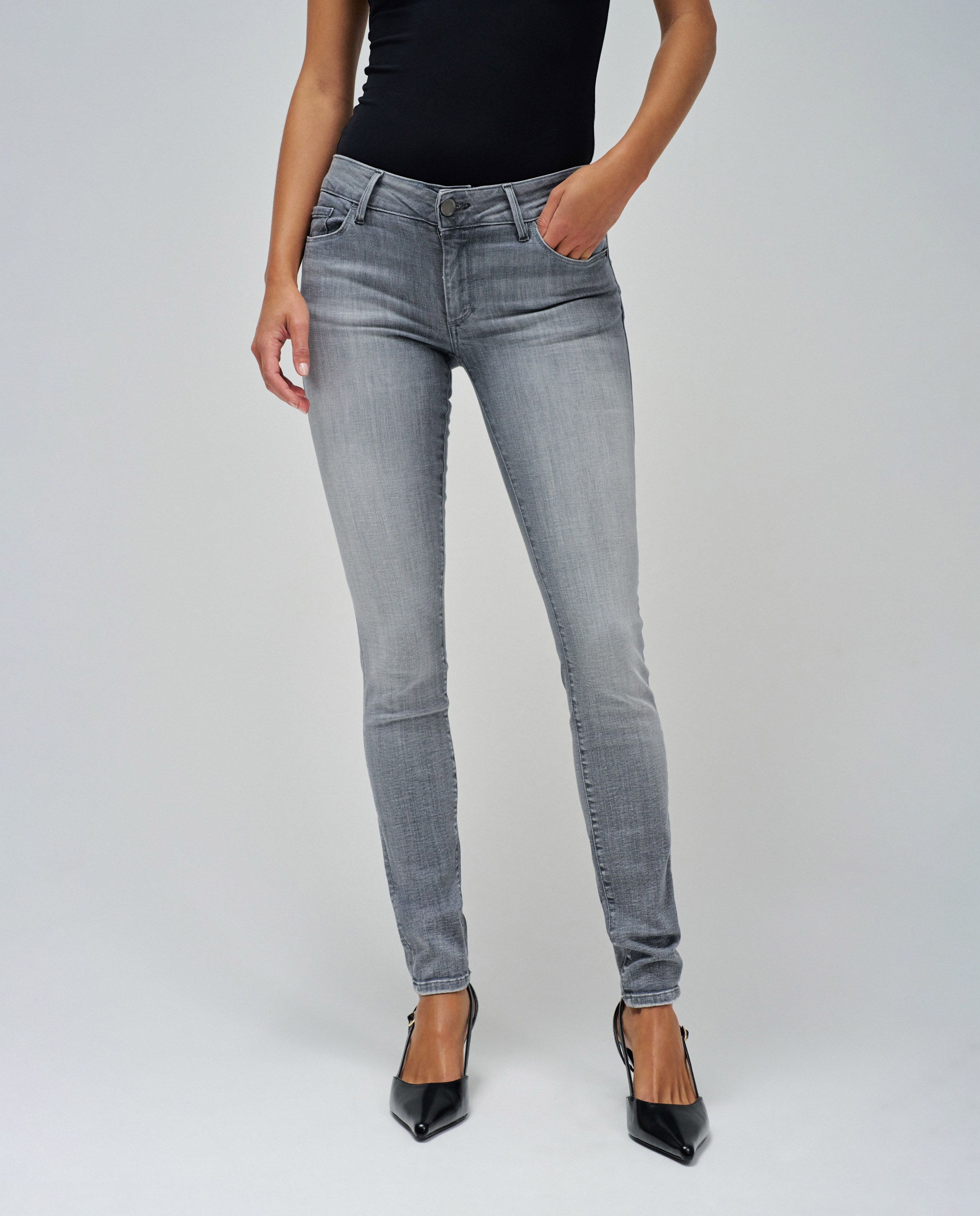 Jeans Skinny Wonder Push Up Cinzento-1