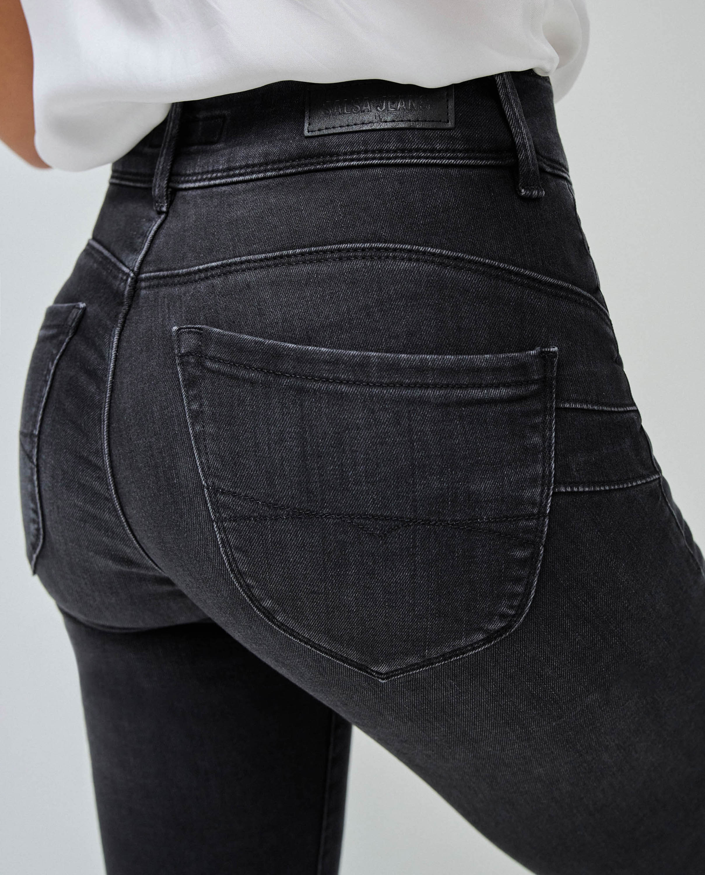 Jeans Push In Secret skinny escuro Preto-5