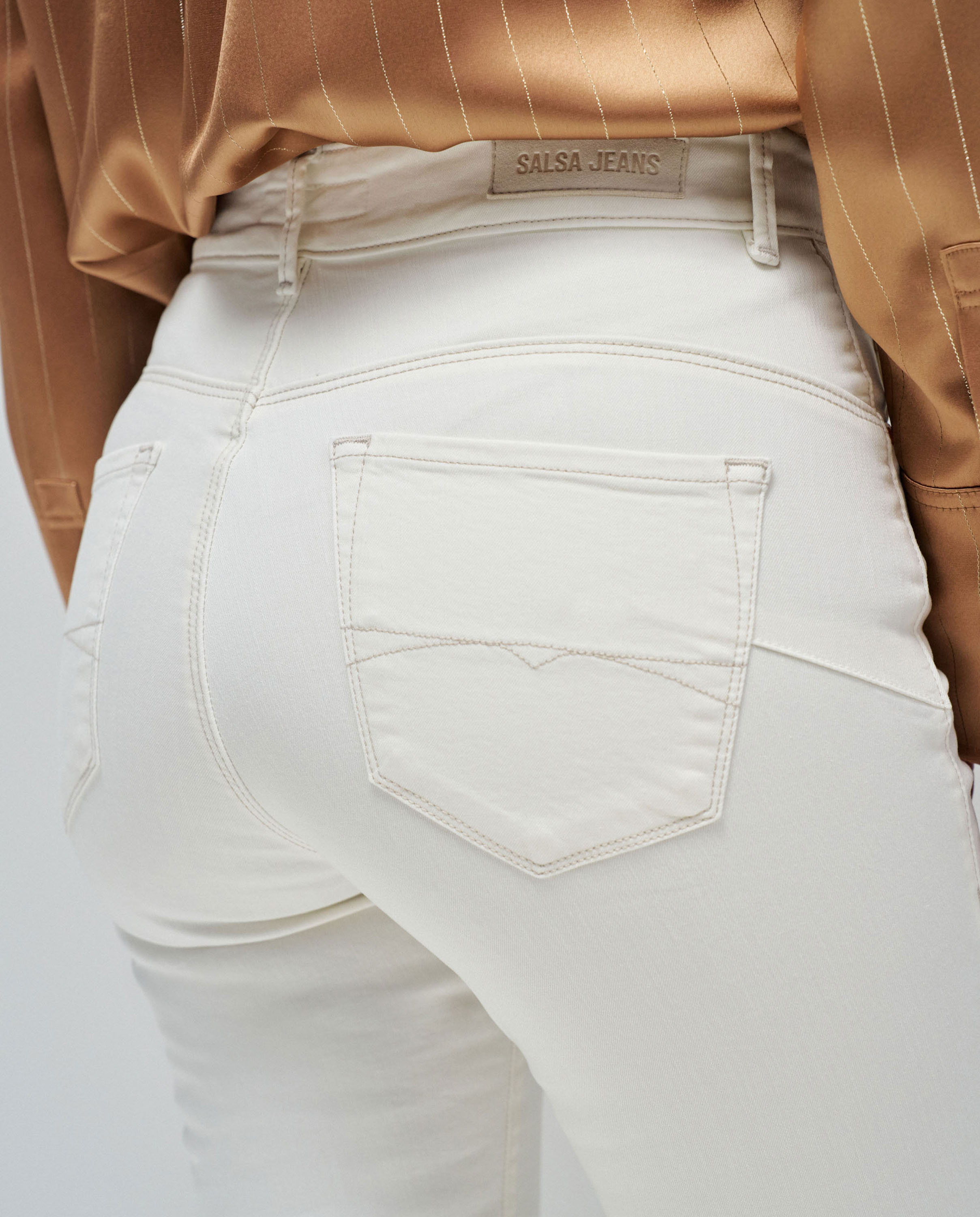 Jeans À Boca de Sino Faith Push In Flare Branco-4