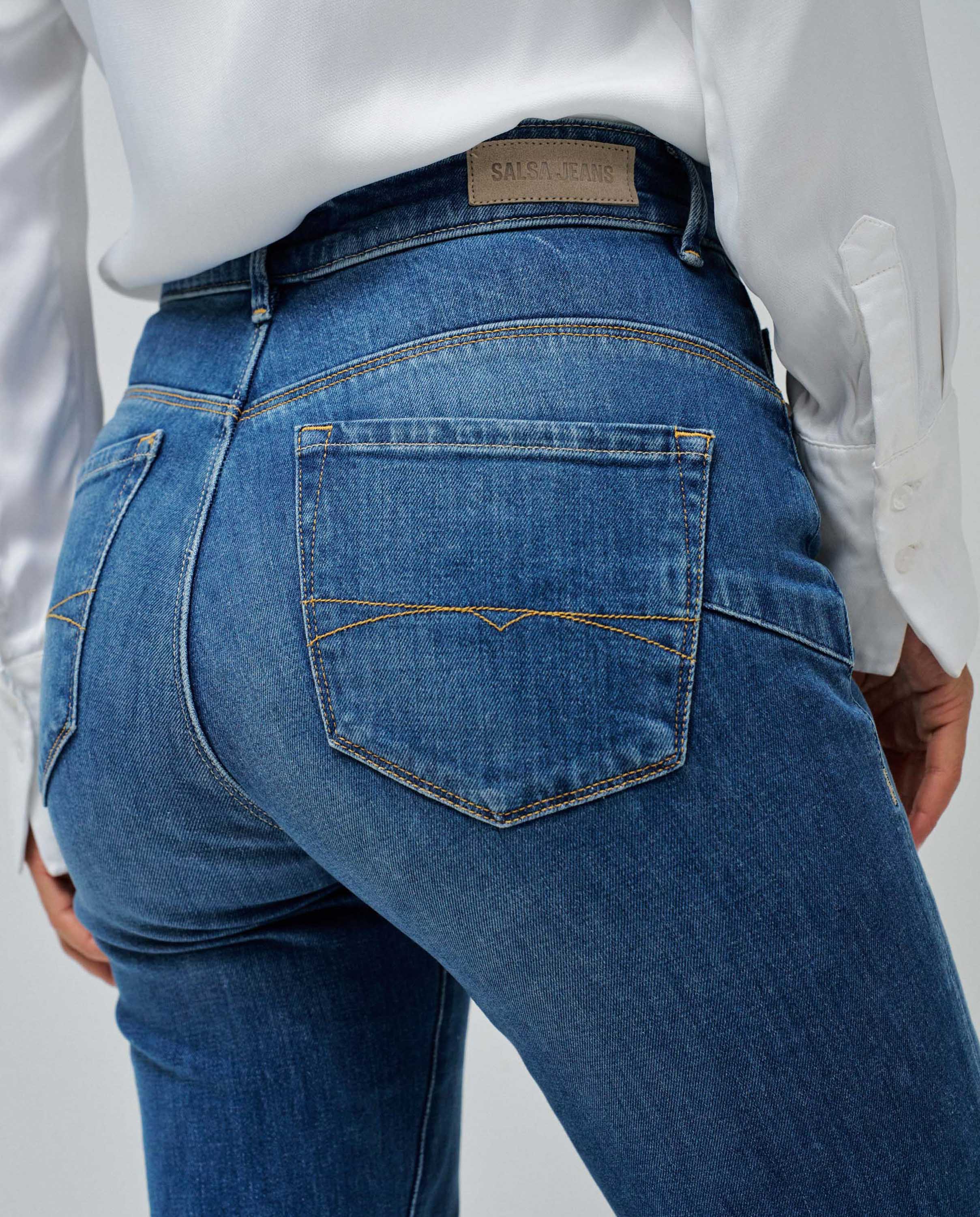 Jeans À Boca de Sino Faith Push In Flare Azul-escuro-4