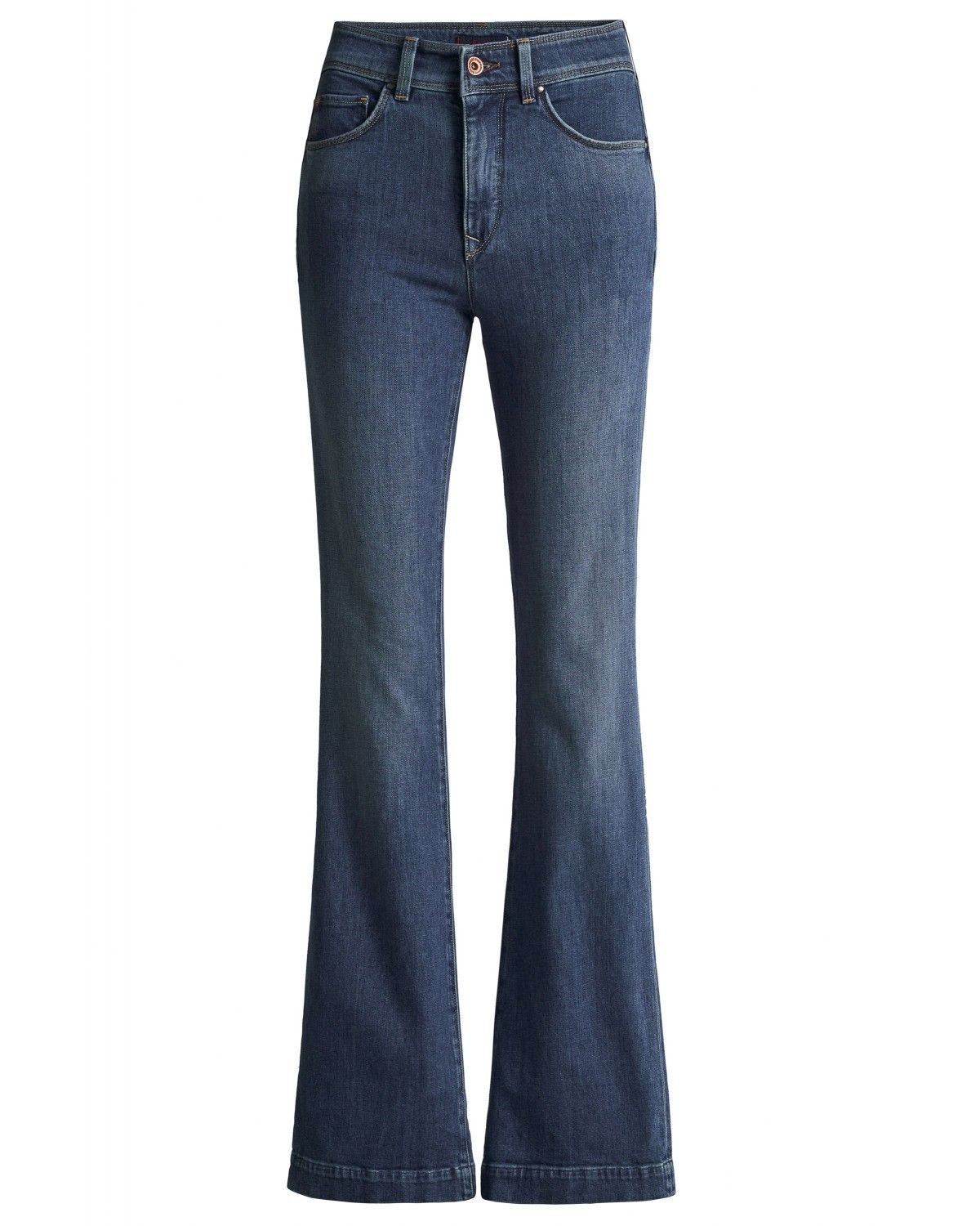 Jeans À Boca de Sino Faith Push In Flare Azul-escuro-6