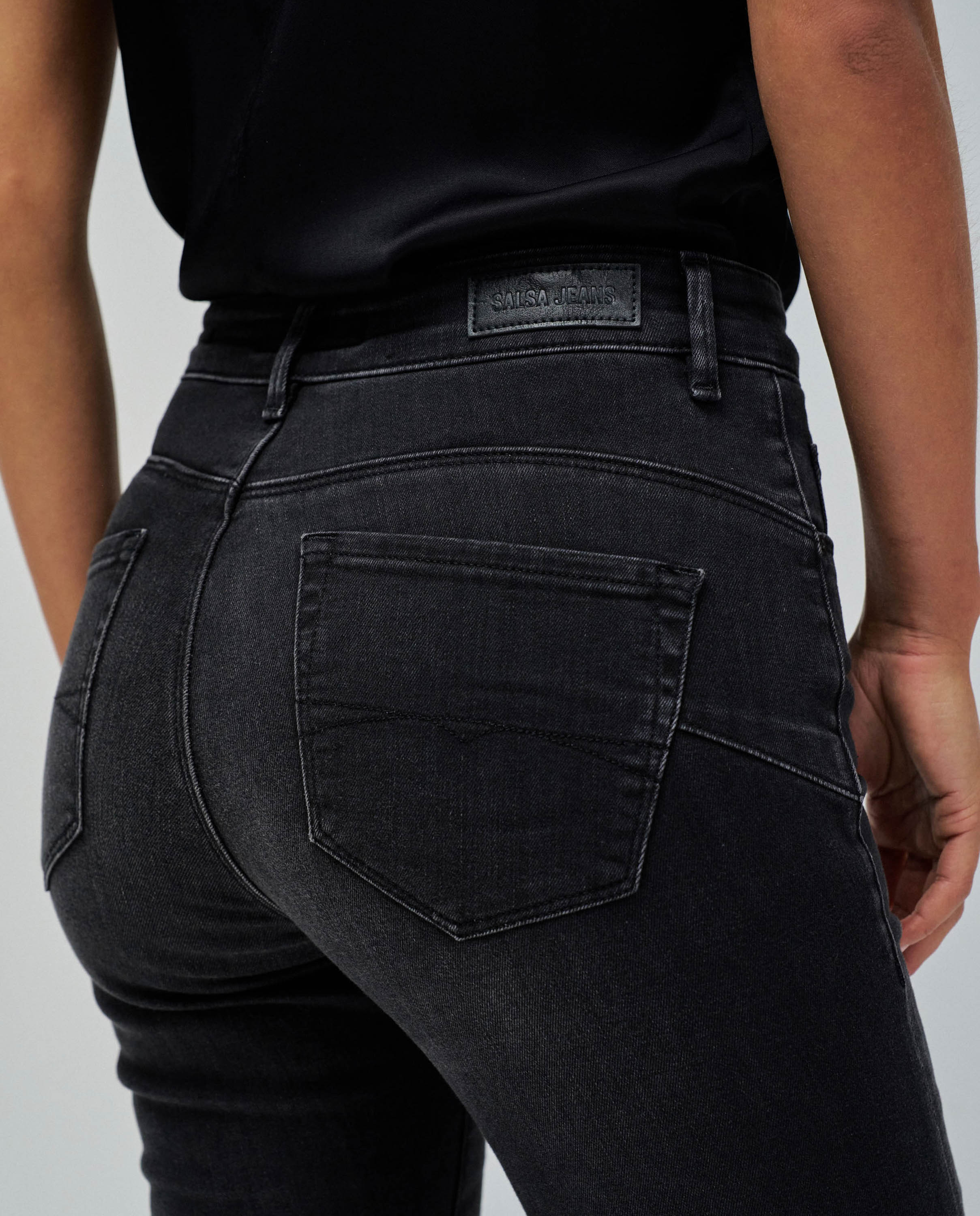 Jeans À Boca de Sino Faith Push In Flare Cinzento-escuro-4