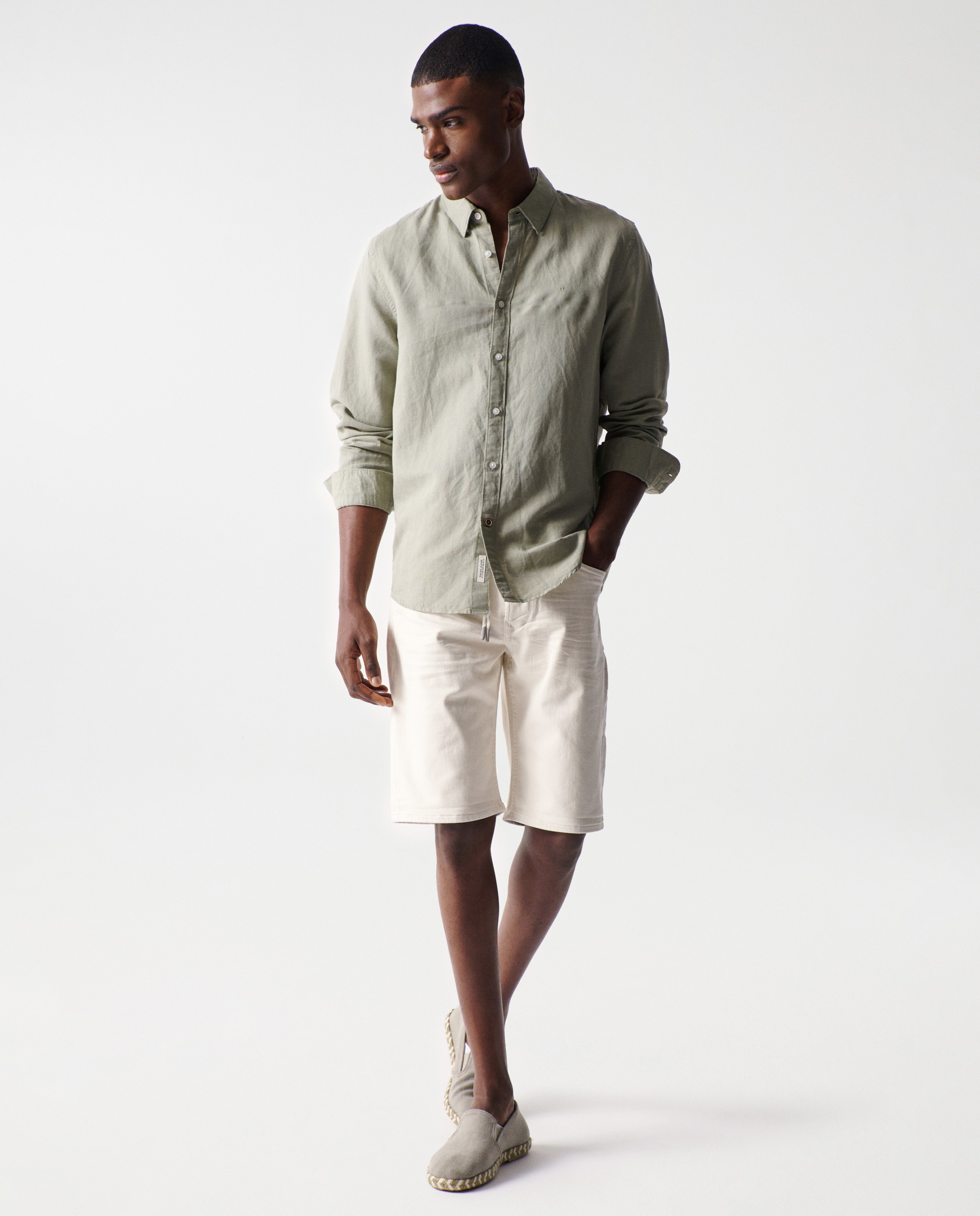 Calções com Cordão Natural-1