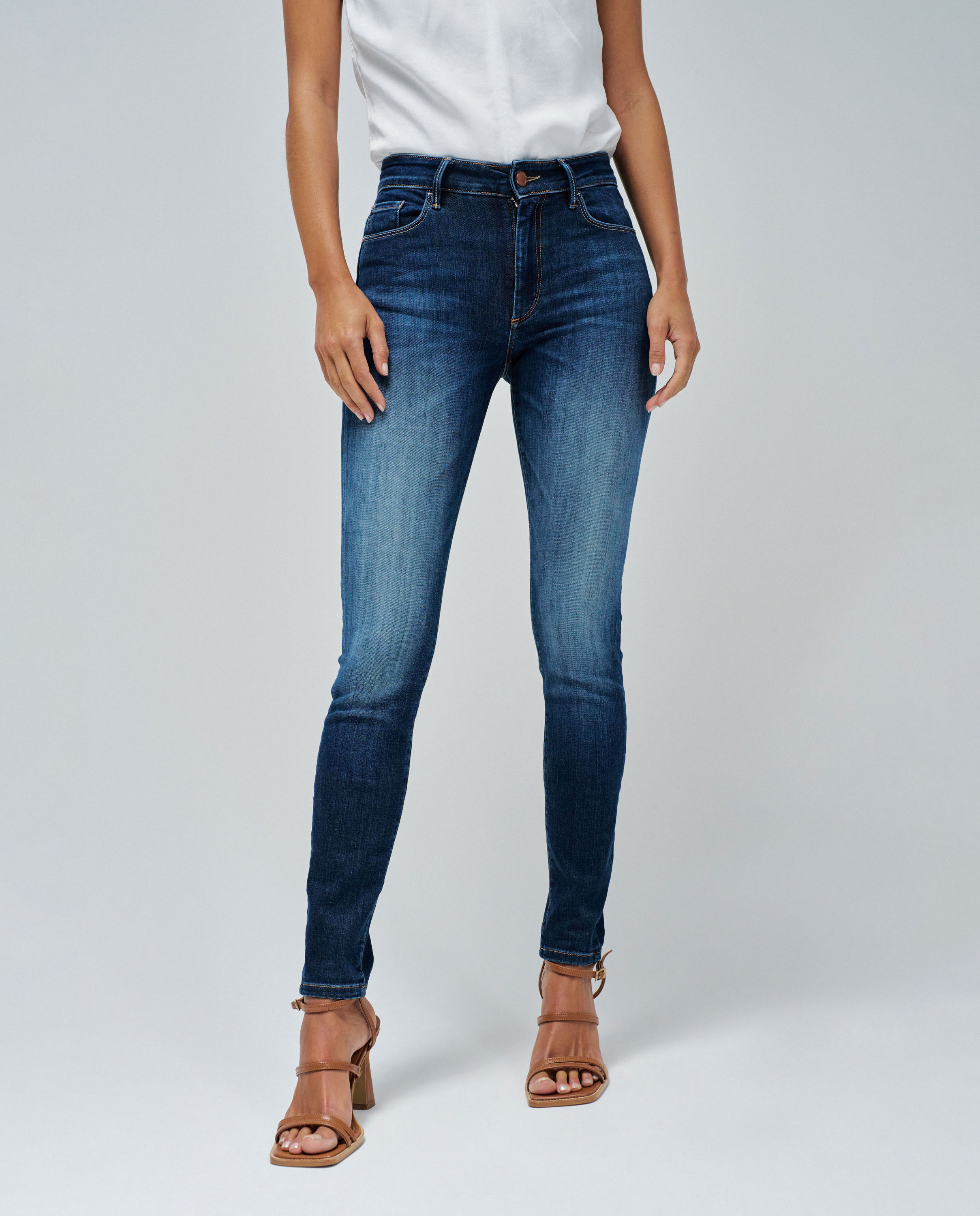 Jeans Straight Destiny Push Up Skinny Azul-1
