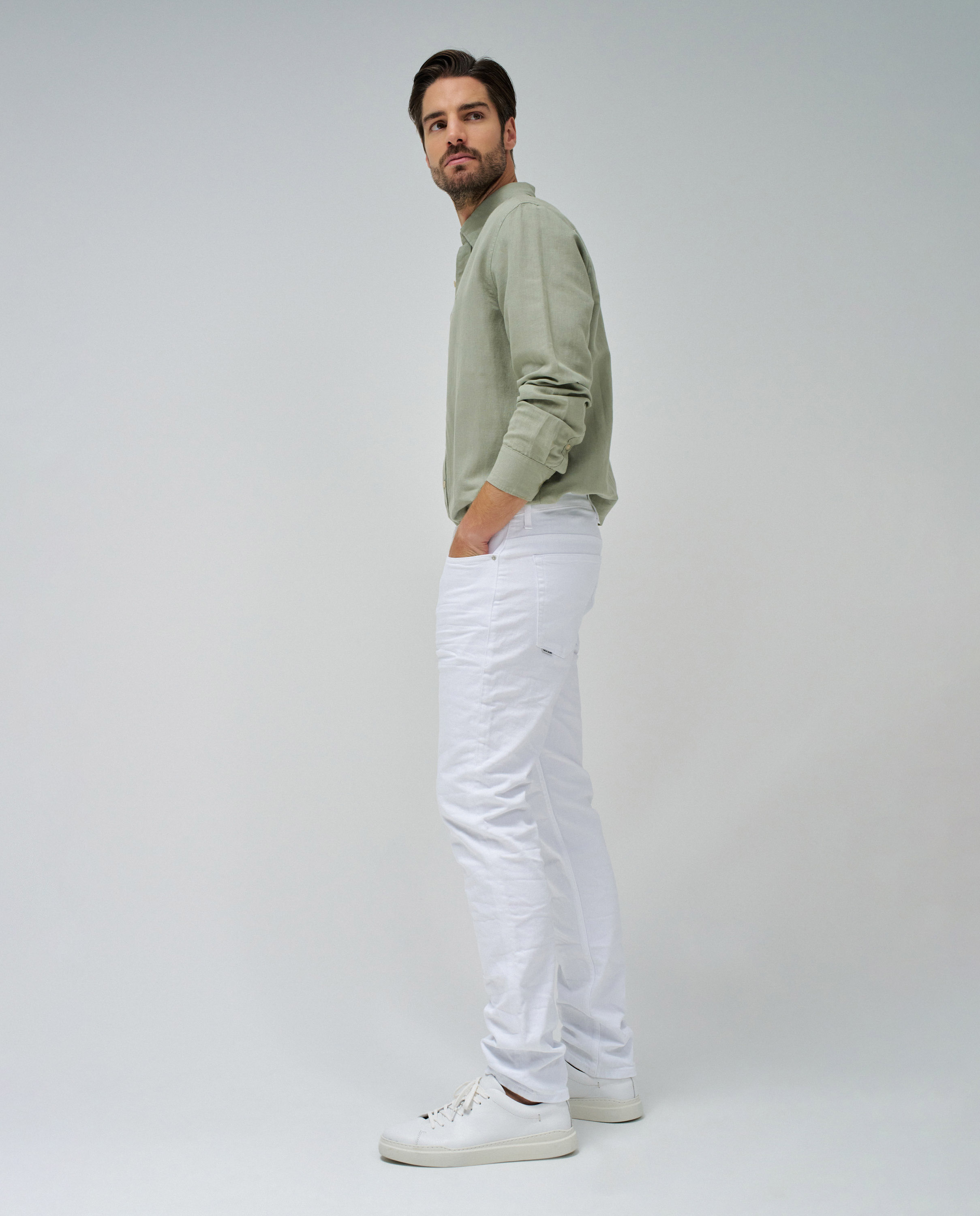 Jeans Slim Fit Branco-2