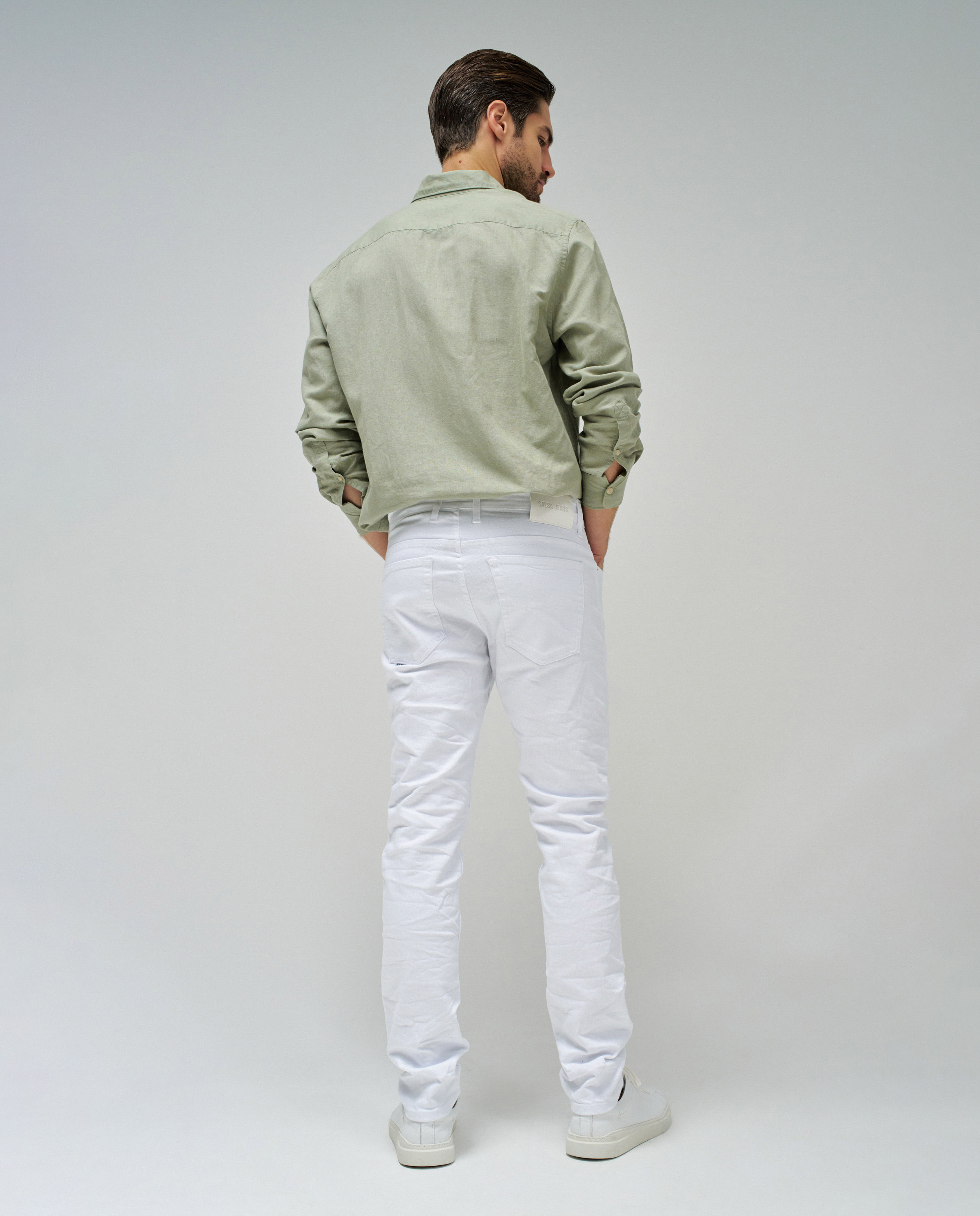 Jeans Slim Fit Branco-3