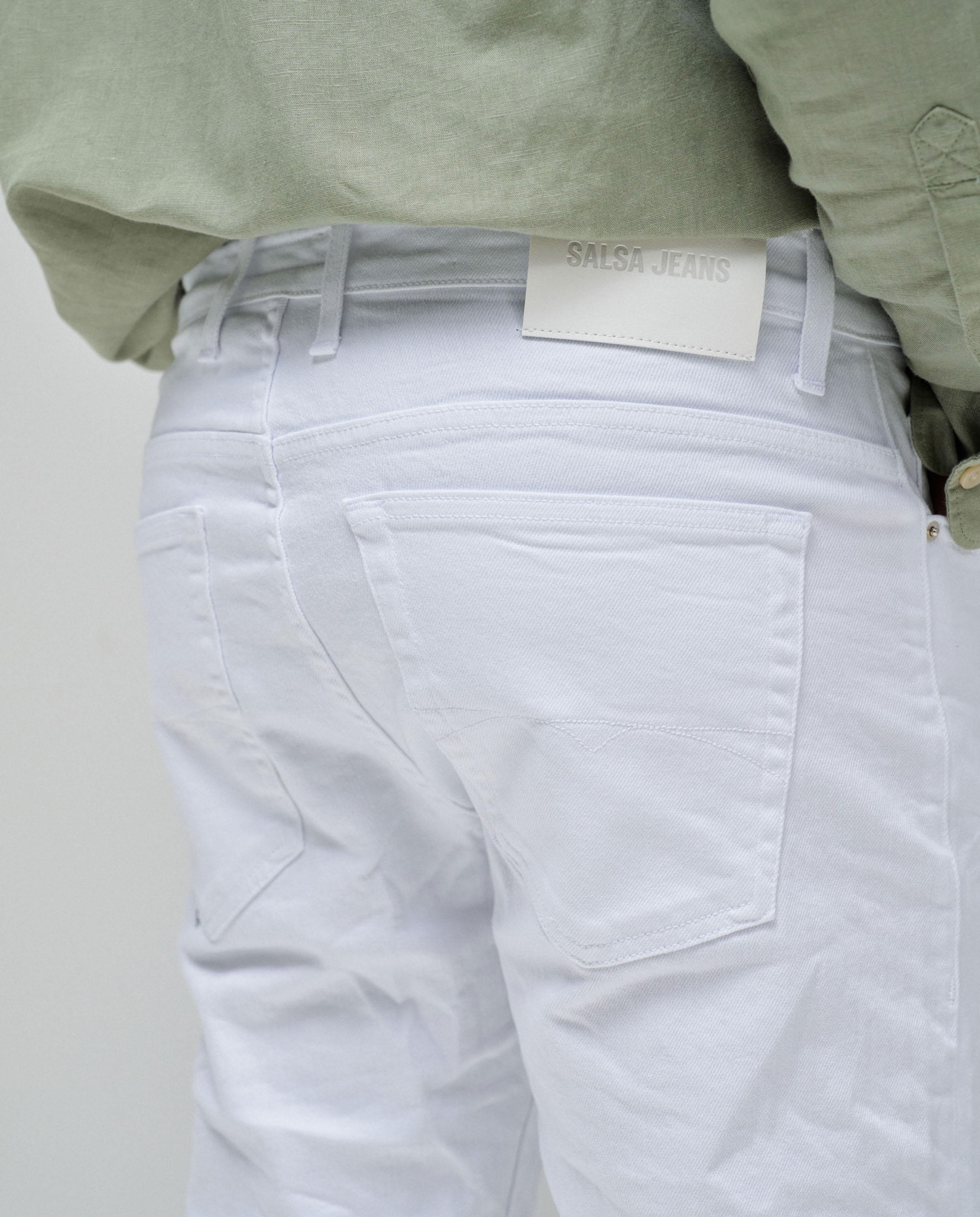 Jeans Slim Fit Branco-4