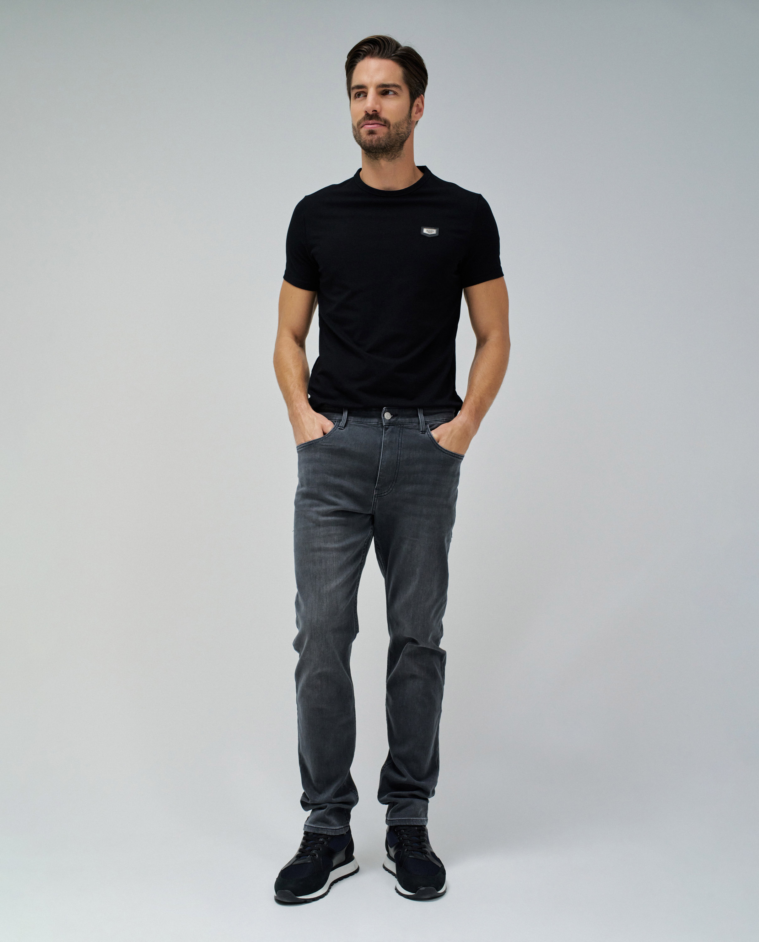 Jeans Slim Fit Cinzento-1