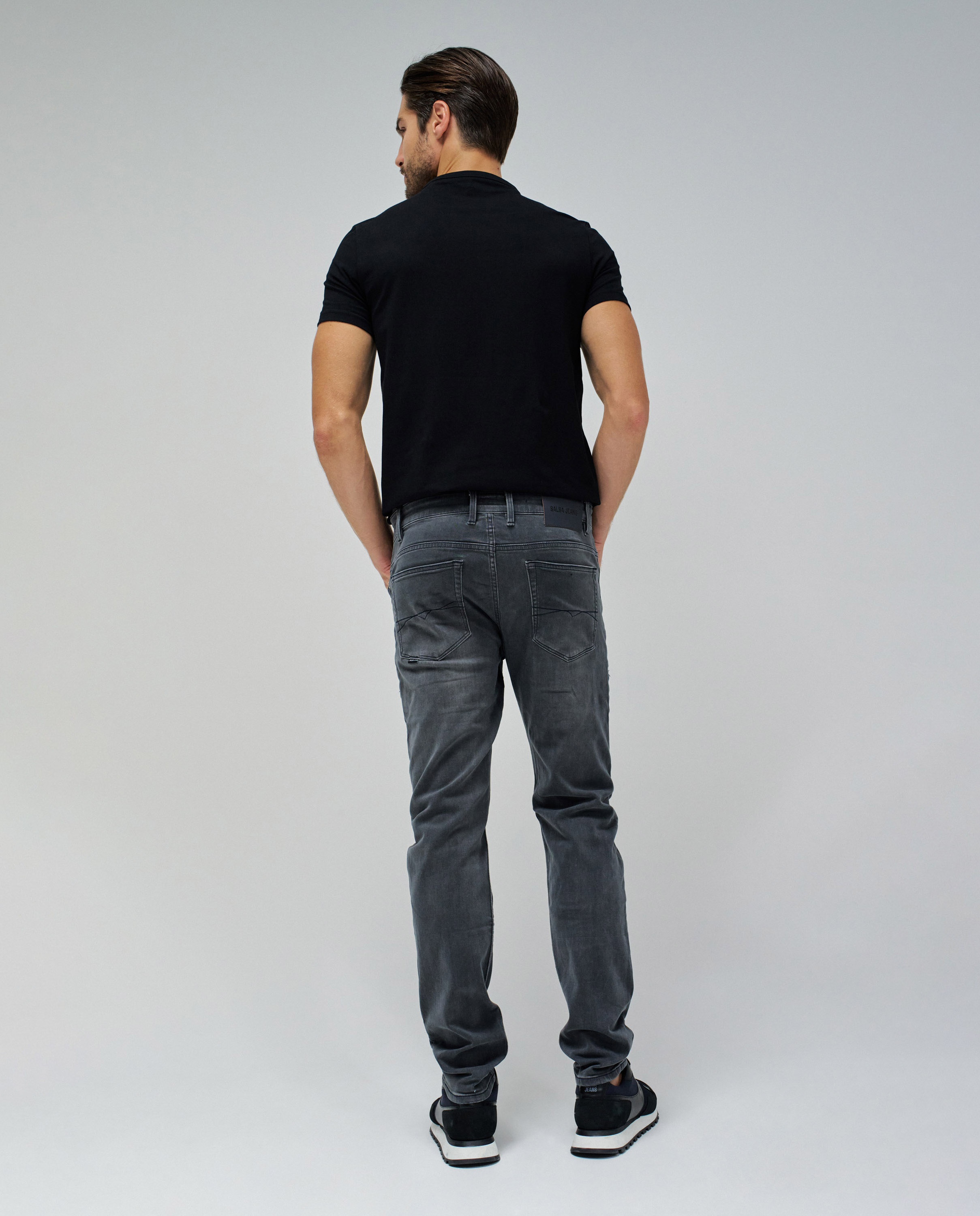 Jeans Slim Fit Cinzento-3