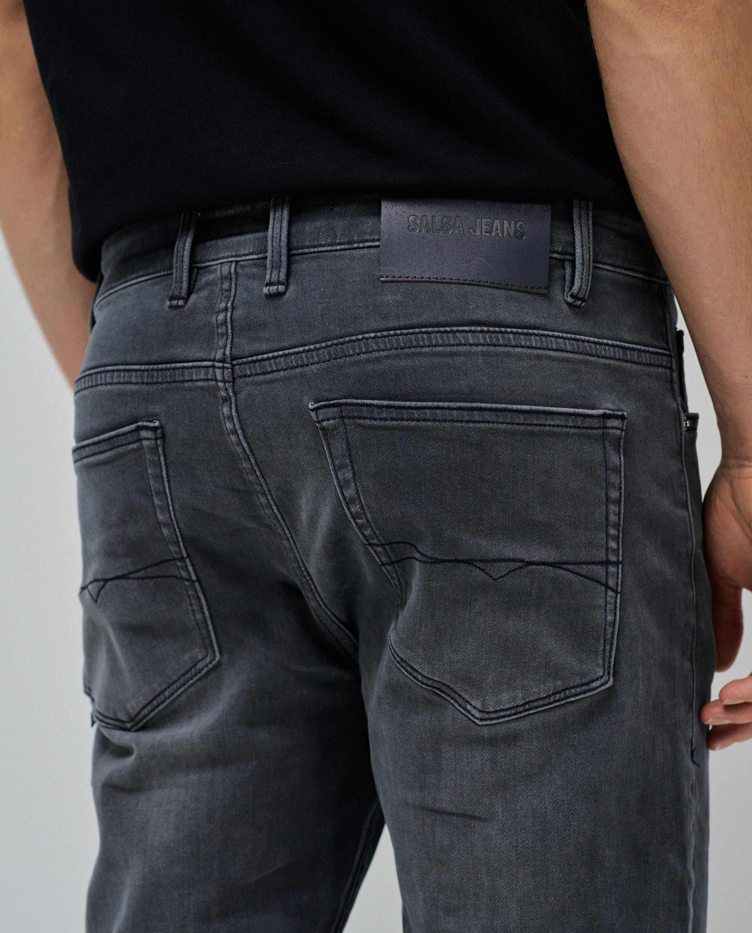 Jeans Slim Fit Cinzento-4