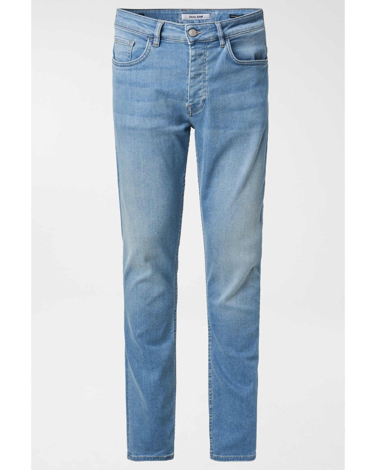 Jeans Regular em Lavagem Clara Azul-6