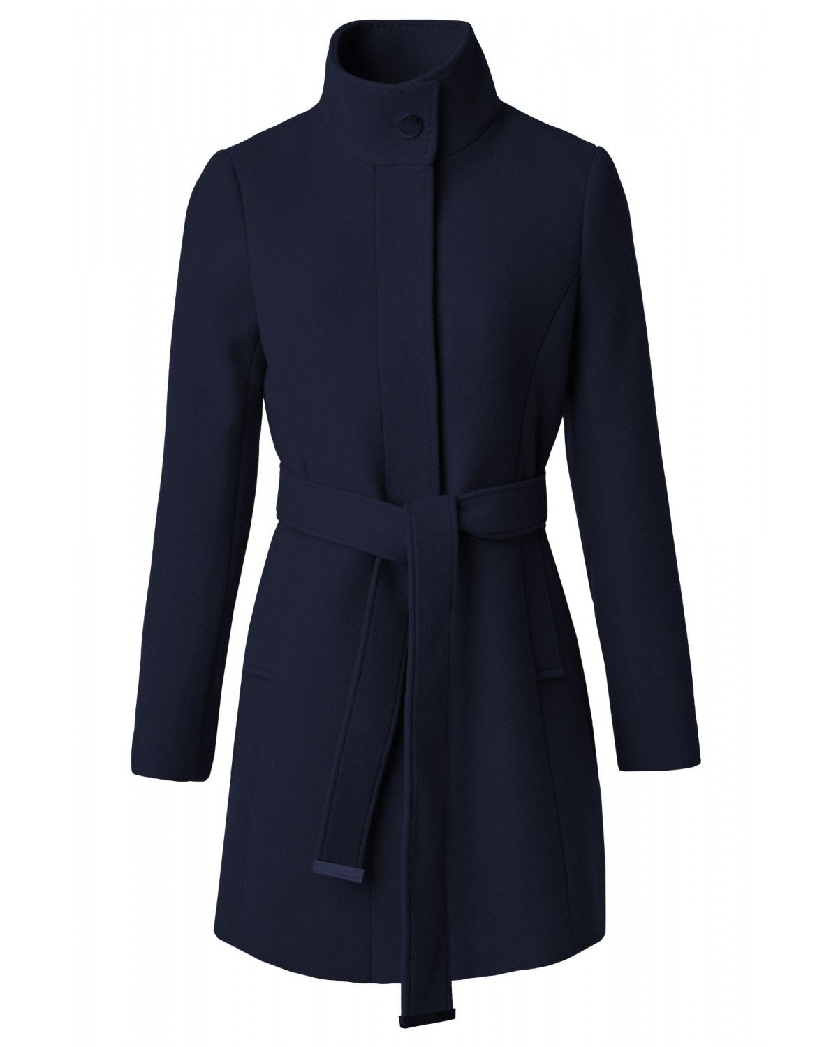 Sobretudo de Pano Grace com Cinto Azul-marinho-6