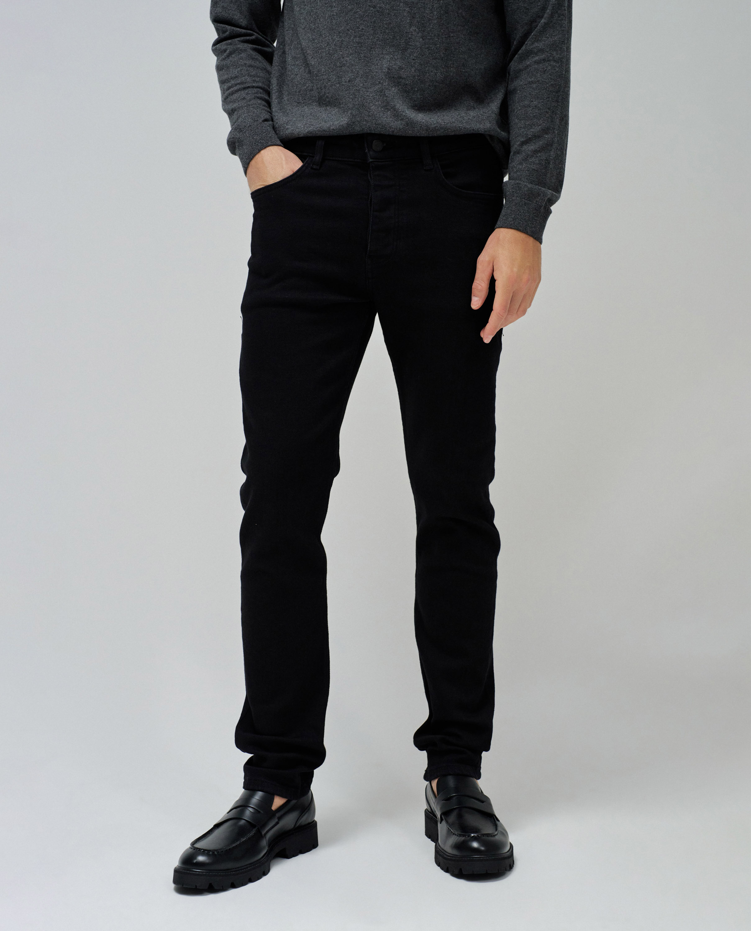 Jeans Slim Fit Preto-5