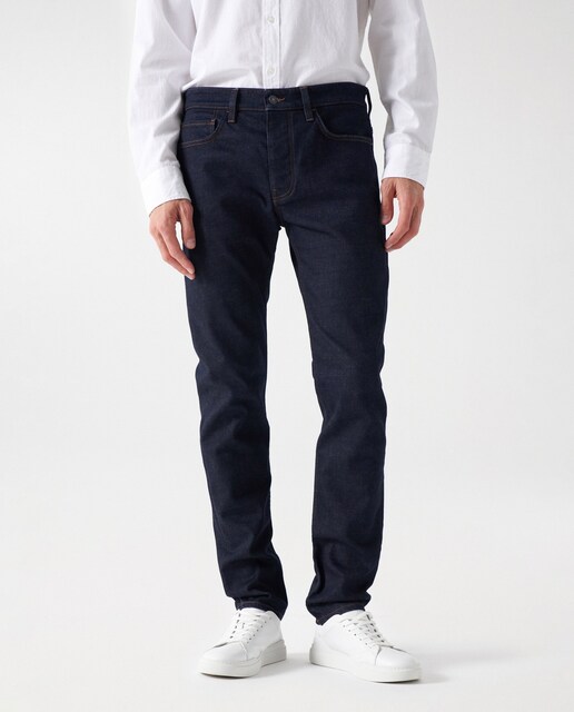 Imagem 0 de Jeans Slim em Azul-escuro