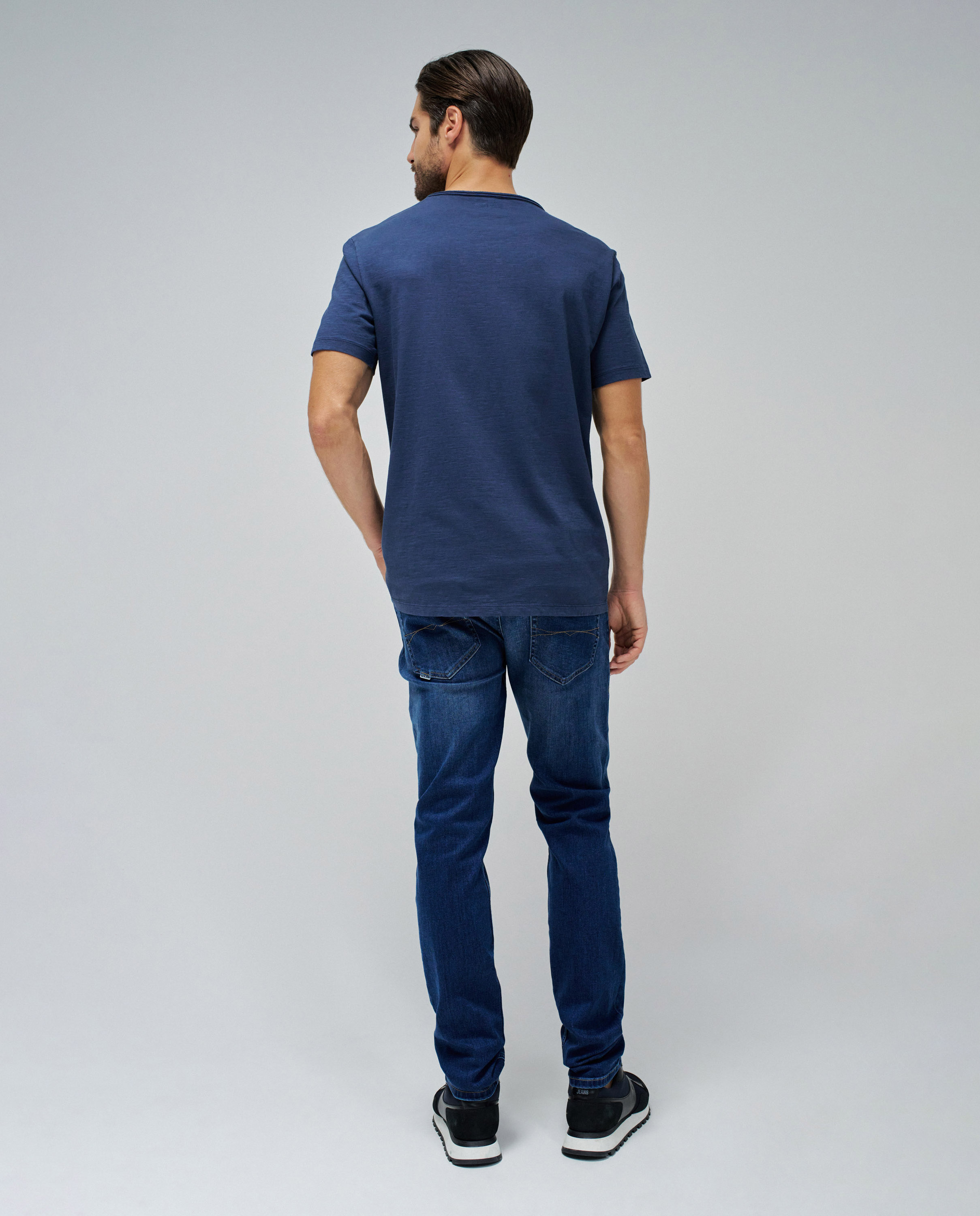 T-shirt com Logo Azul-3