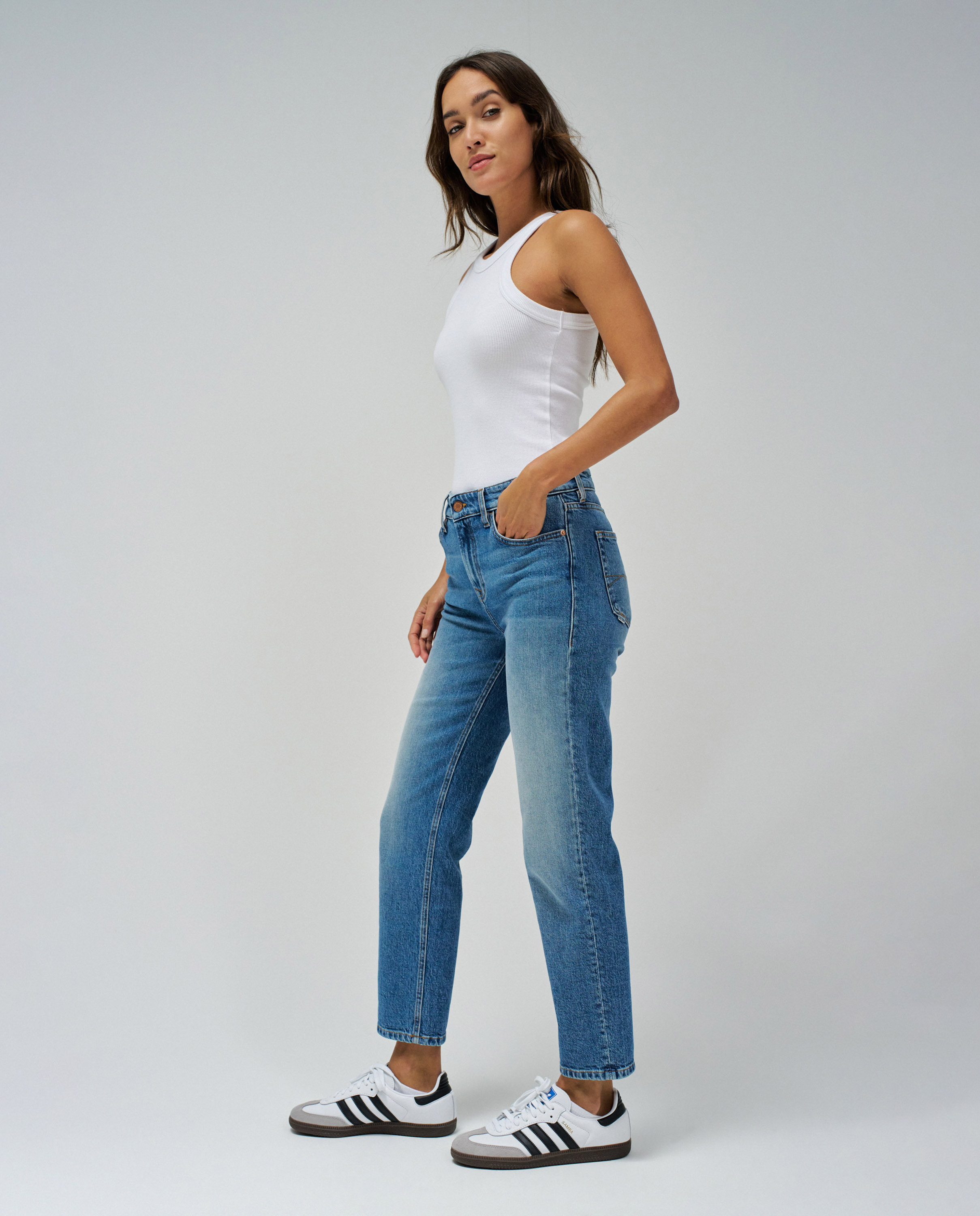 Jeans True Cropped Slim Azul-2
