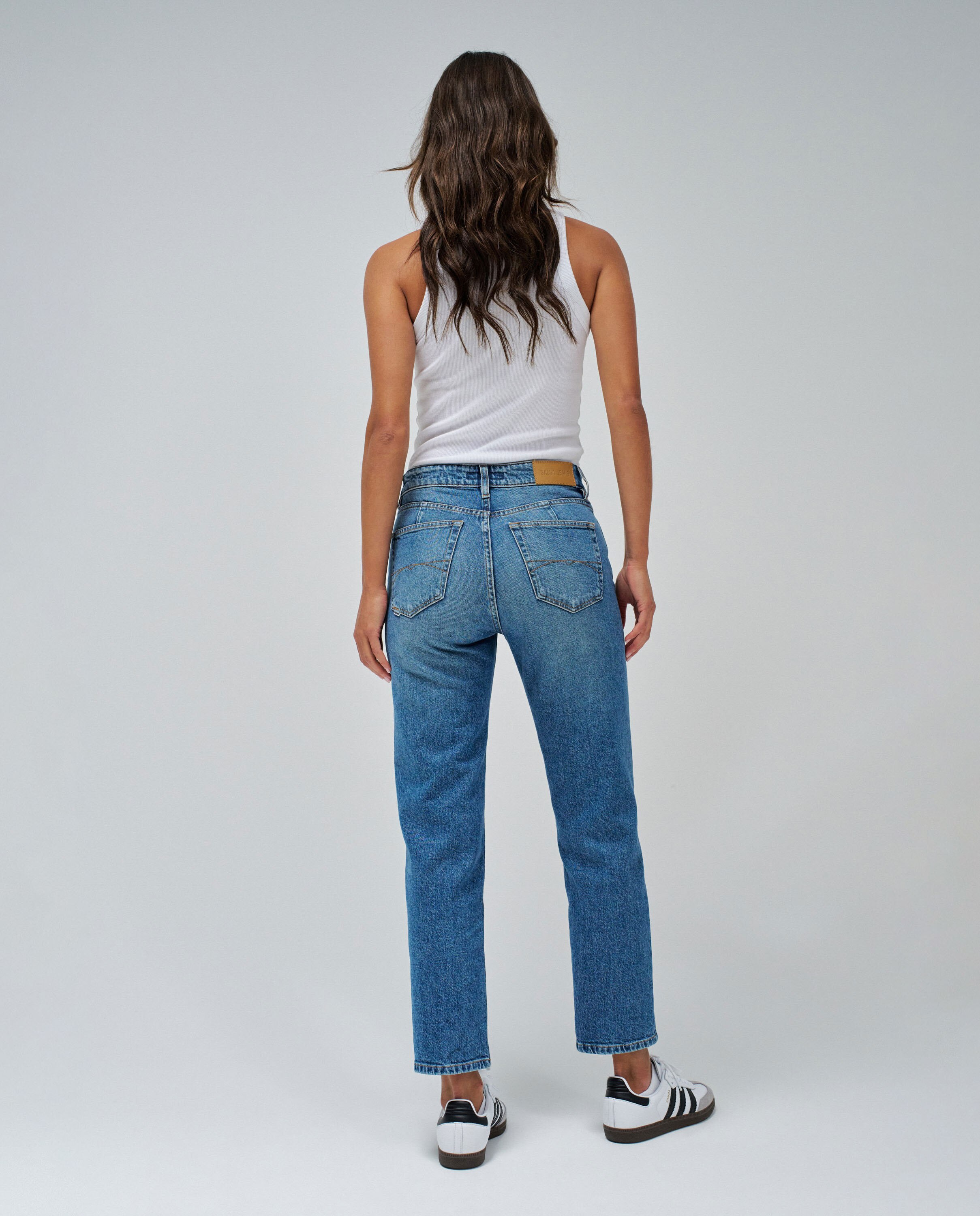 Jeans True Cropped Slim Azul-3