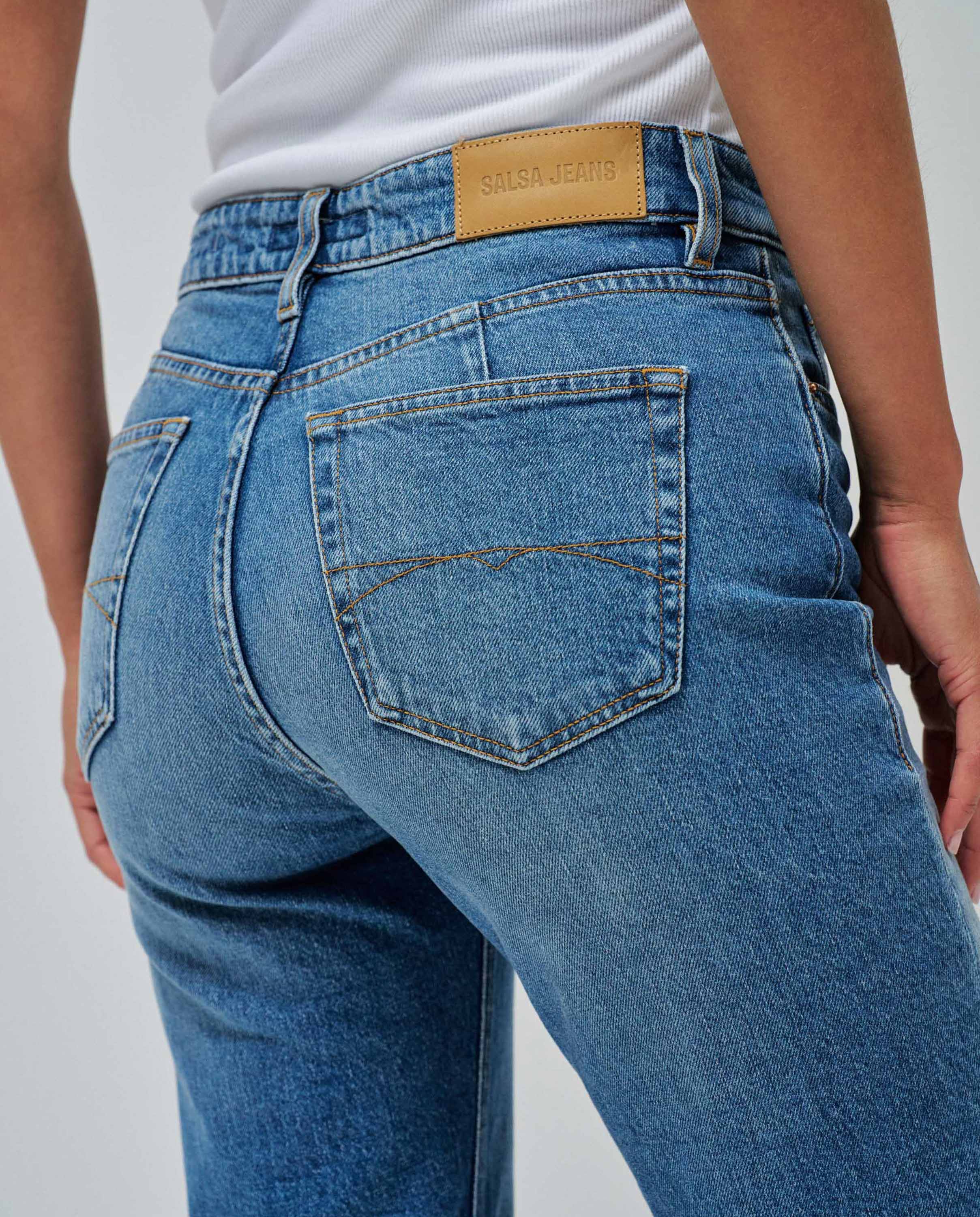 Jeans True Cropped Slim Azul-4