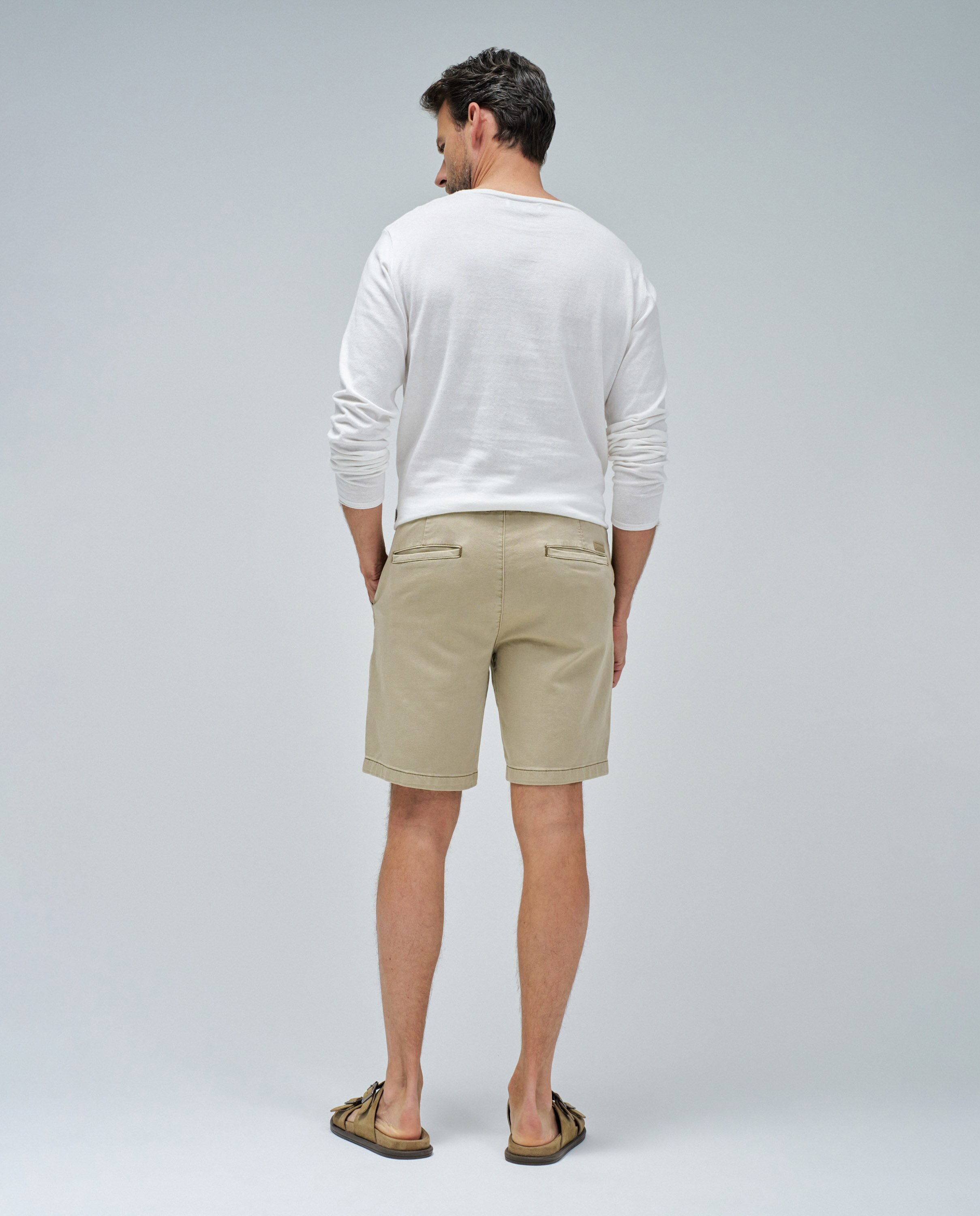 Calções Regular Fit com Cordão Natural-3
