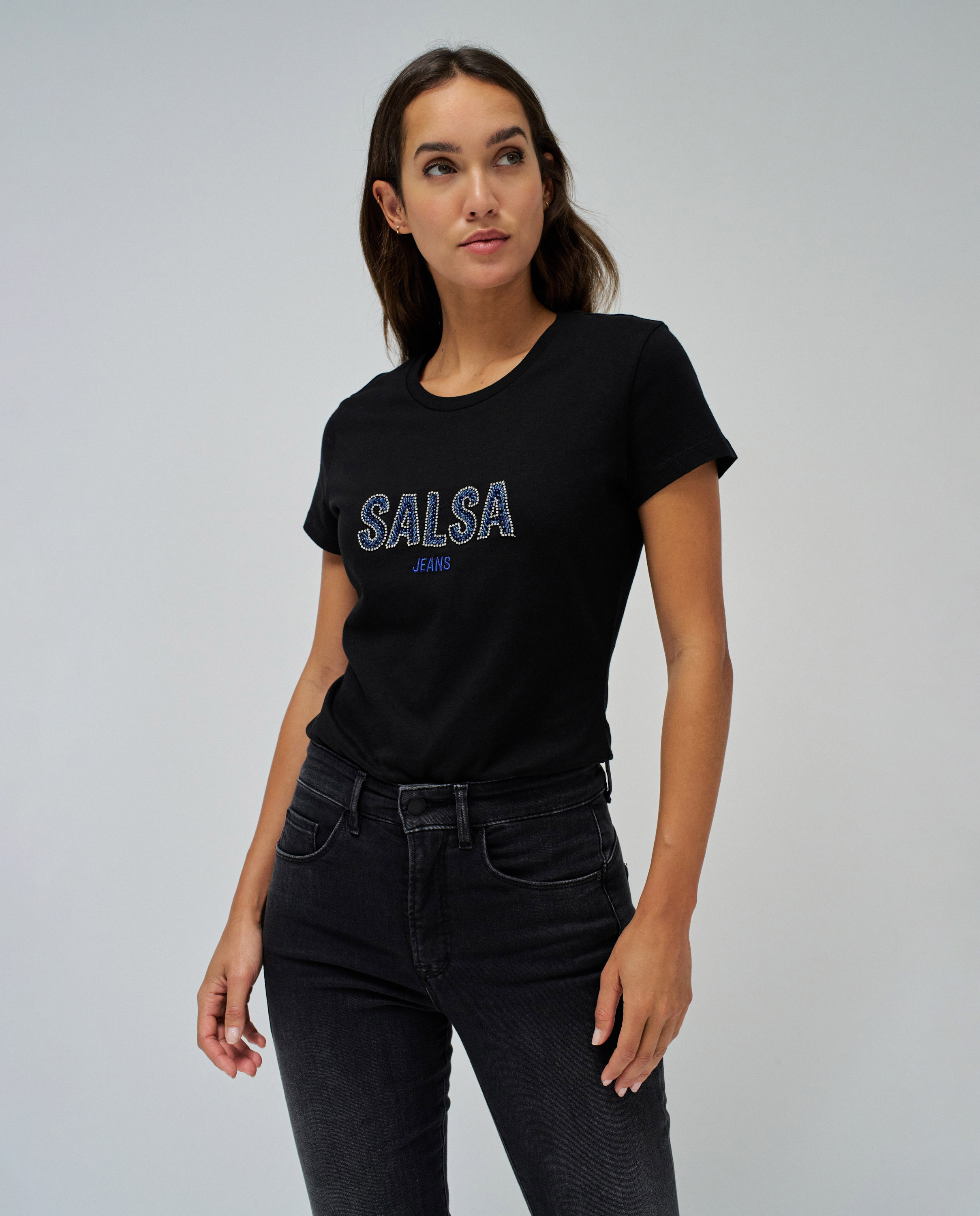 Imagem 0 de T-shirt de Manga Curta Slim com Logo