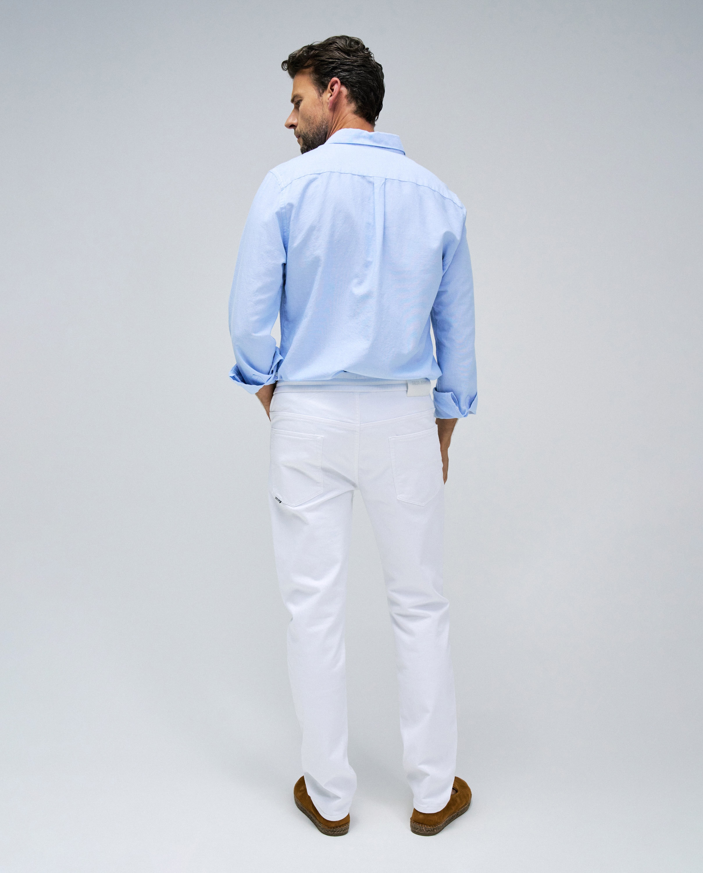 Calças Jogger Slim Branco-3