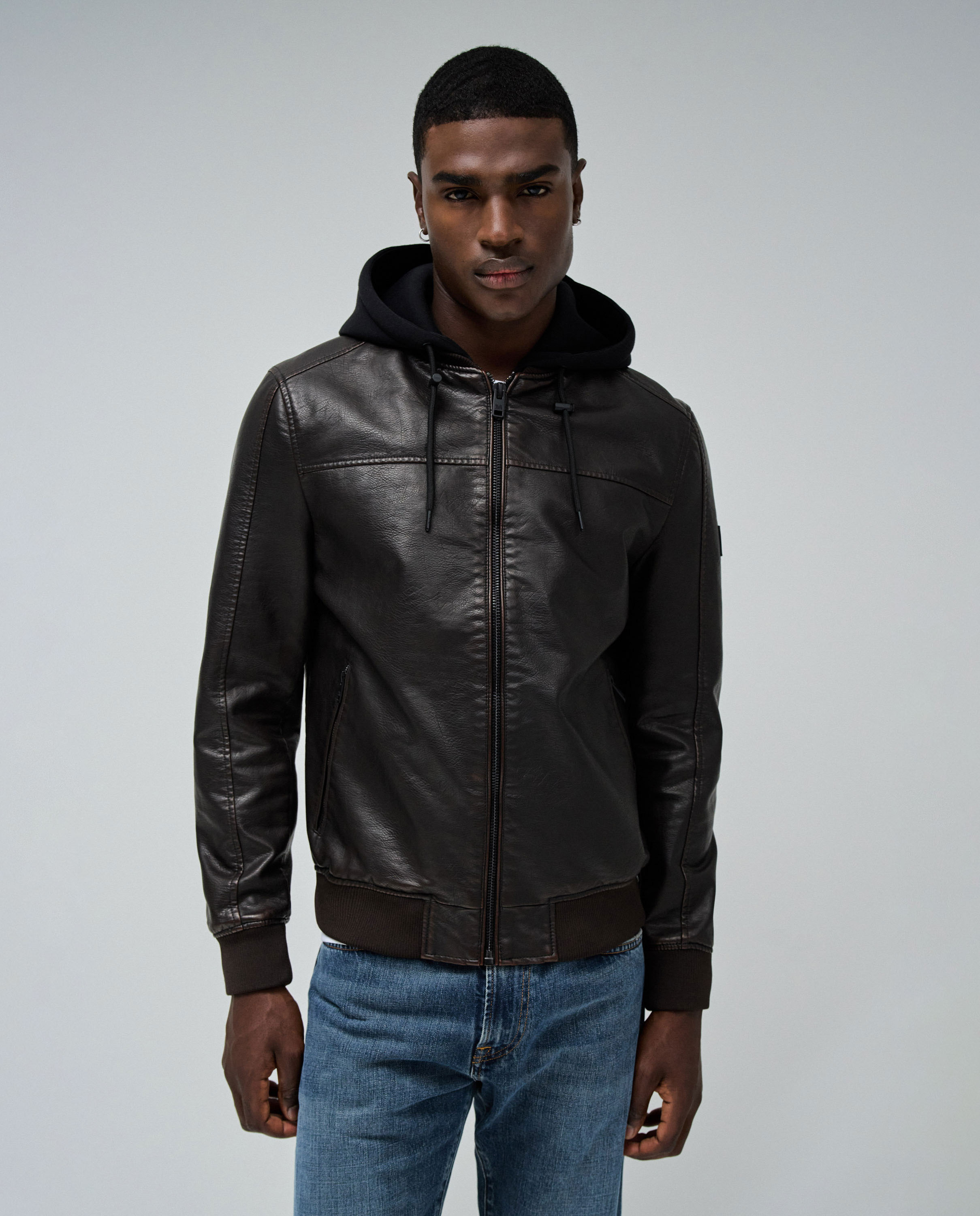 Imagem 0 de Blusão Bomber Efeito Pele