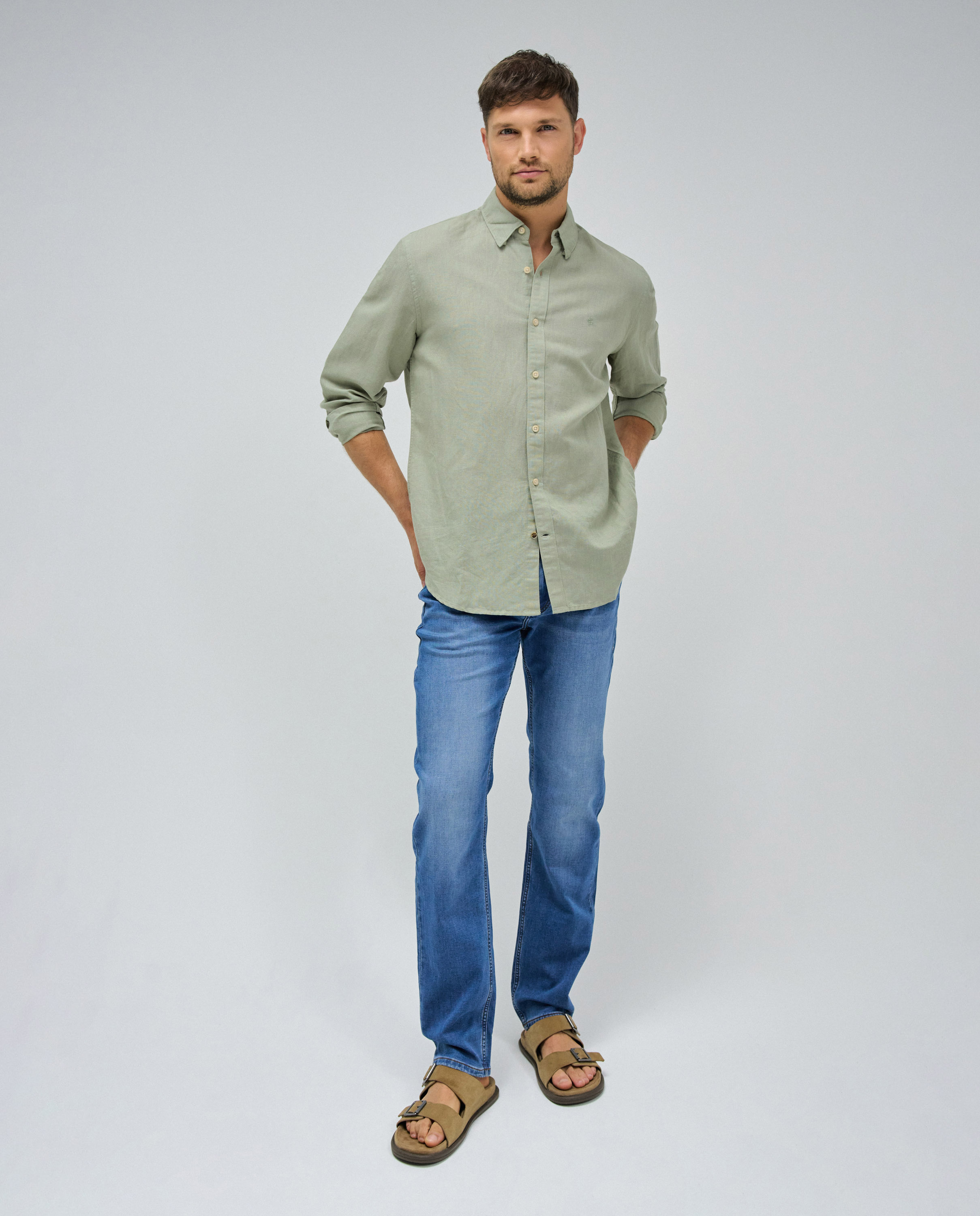 Jeans Jogger Regular Fit Azul-1