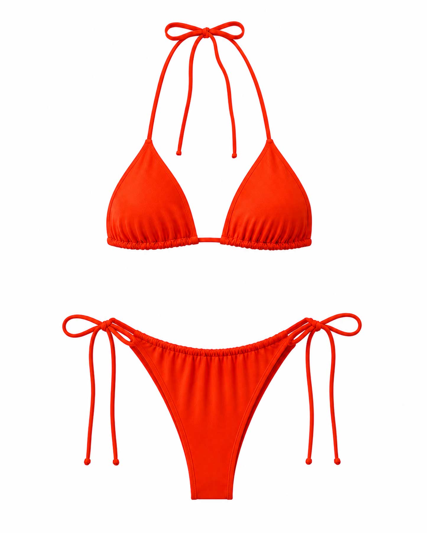 Imagem 0 de Bikini Triângulo de Atar Poliamida Reciclada Laranja